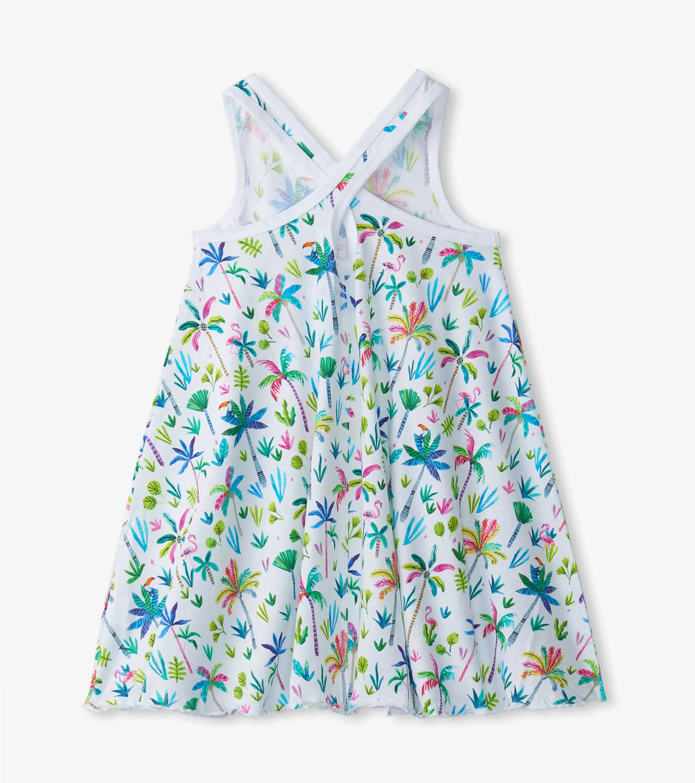 Girls Rainbow Palms Trapeze Dress -Hatley
