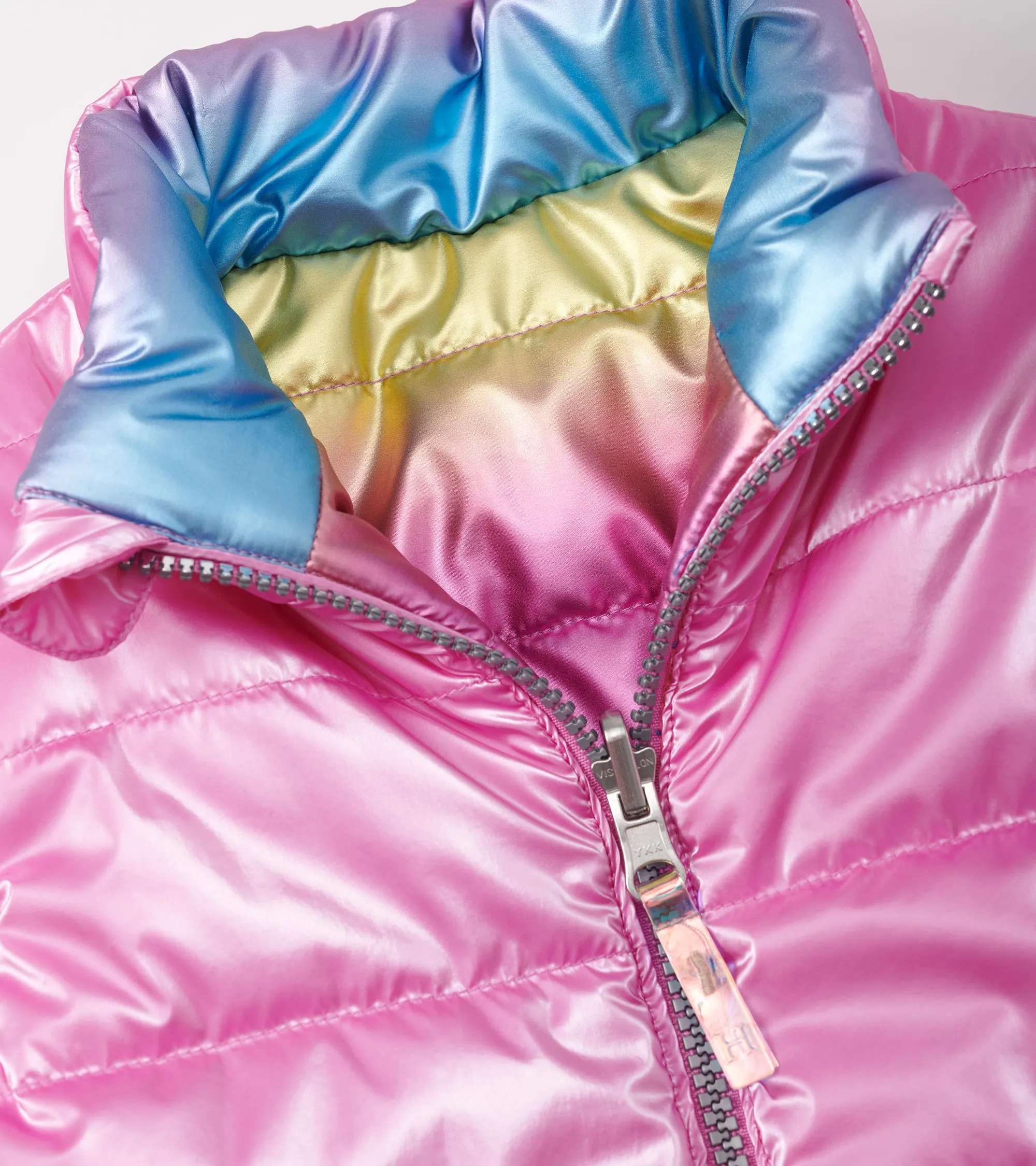 Girls Rainbow Shine Reversible Quilted Vest -Hatley