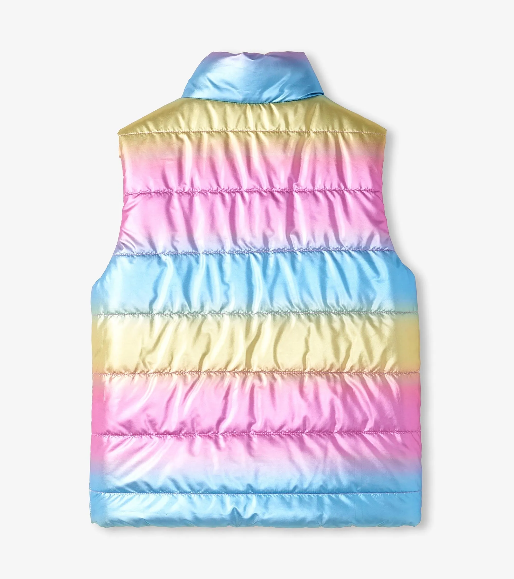 Girls Rainbow Shine Reversible Quilted Vest -Hatley