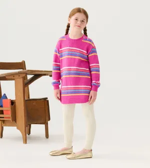 Girls Rainbow Stripes Sweater Tunic -Hatley