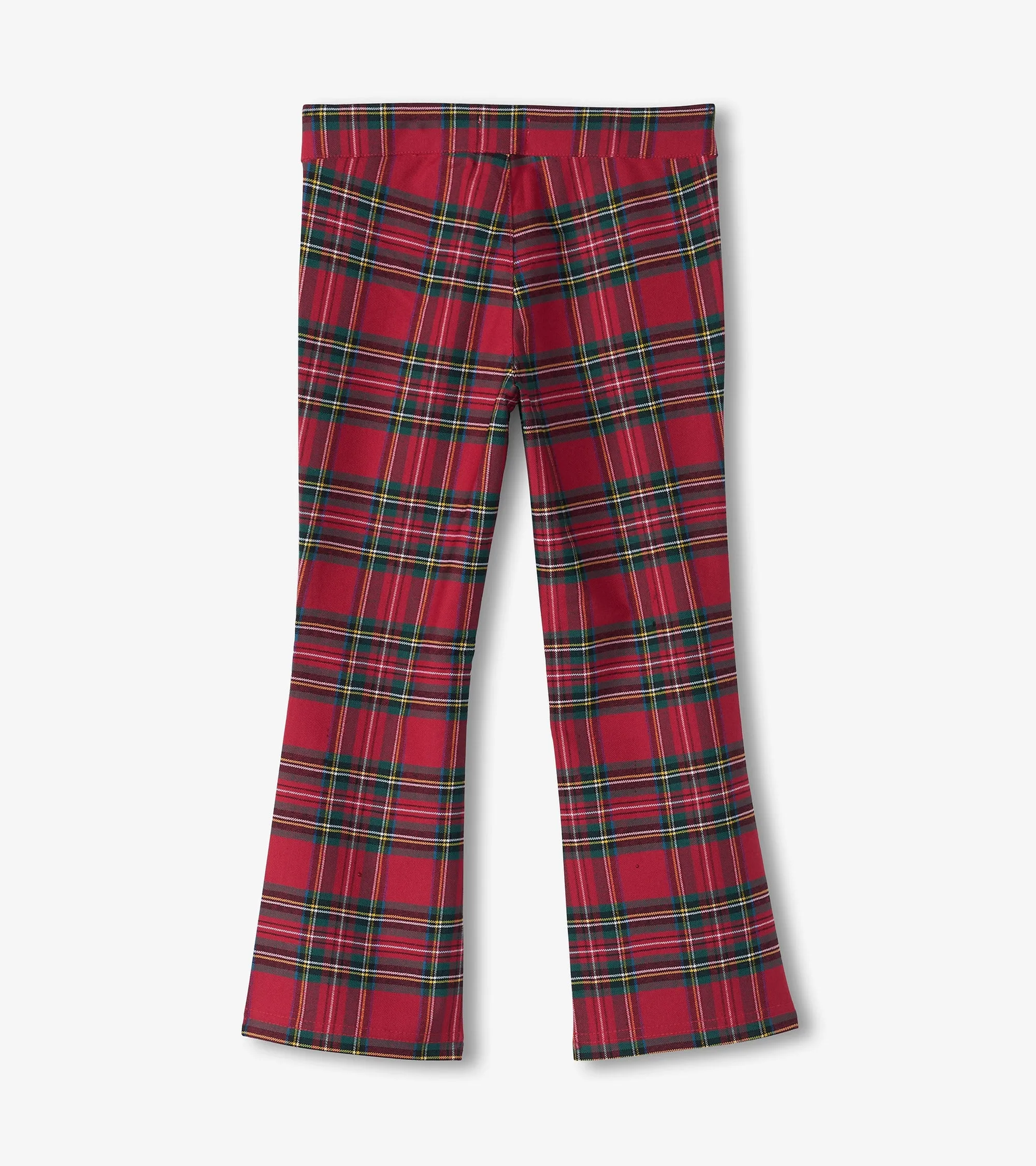 Girls Red Plaid Flared Pants -Hatley