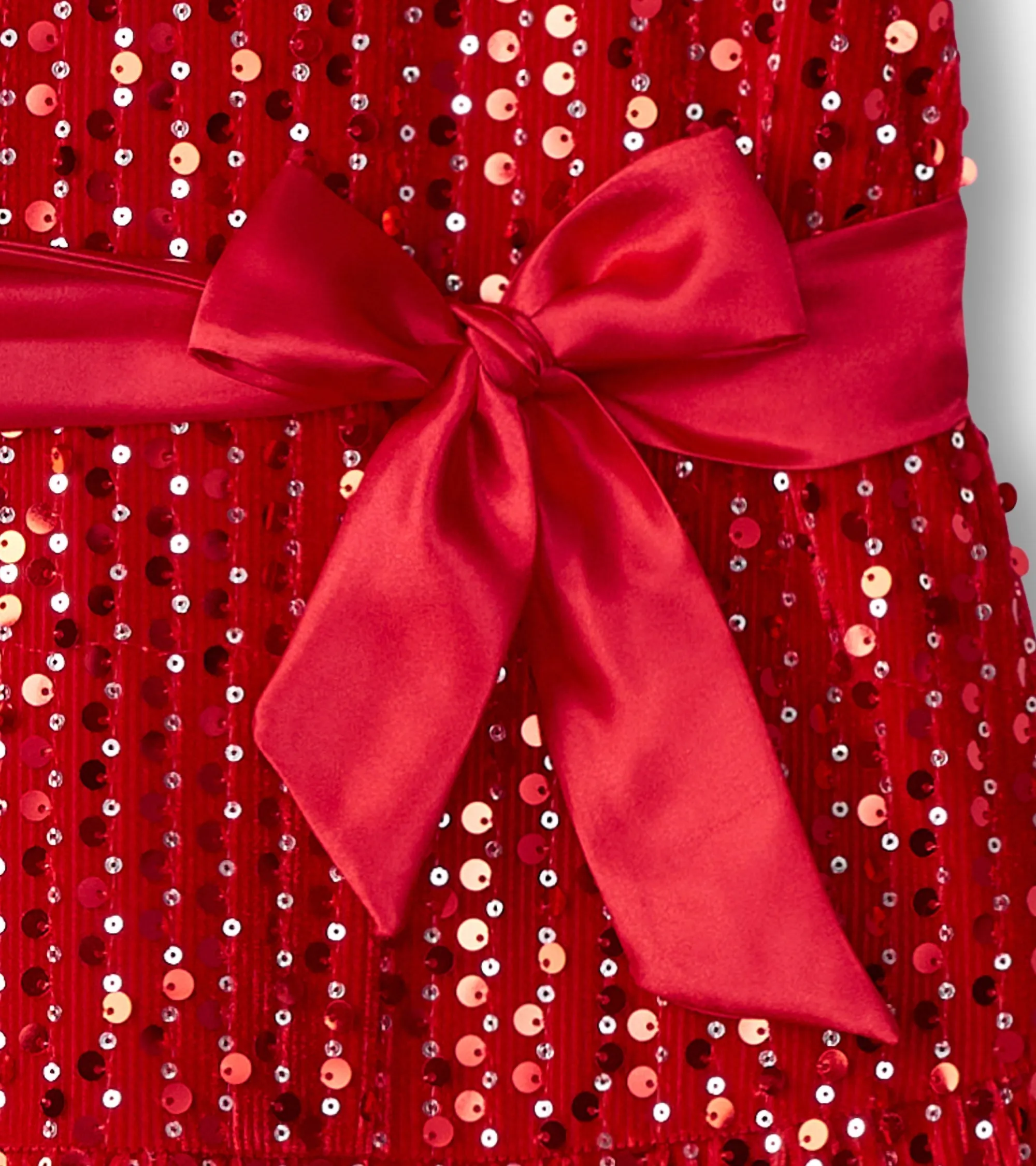 Girls Red Sequins Velvet Dress -Hatley