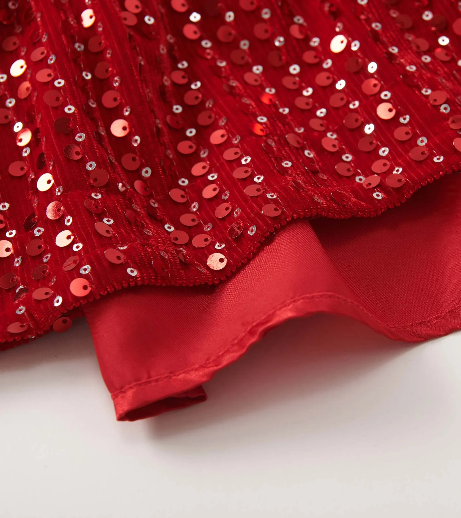 Girls Red Sequins Velvet Dress -Hatley