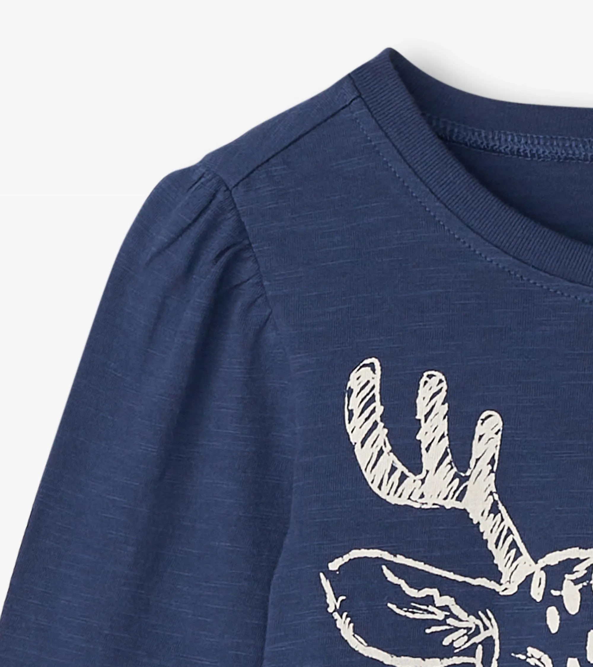 Girls Reindeer Scarf T-Shirt -Hatley