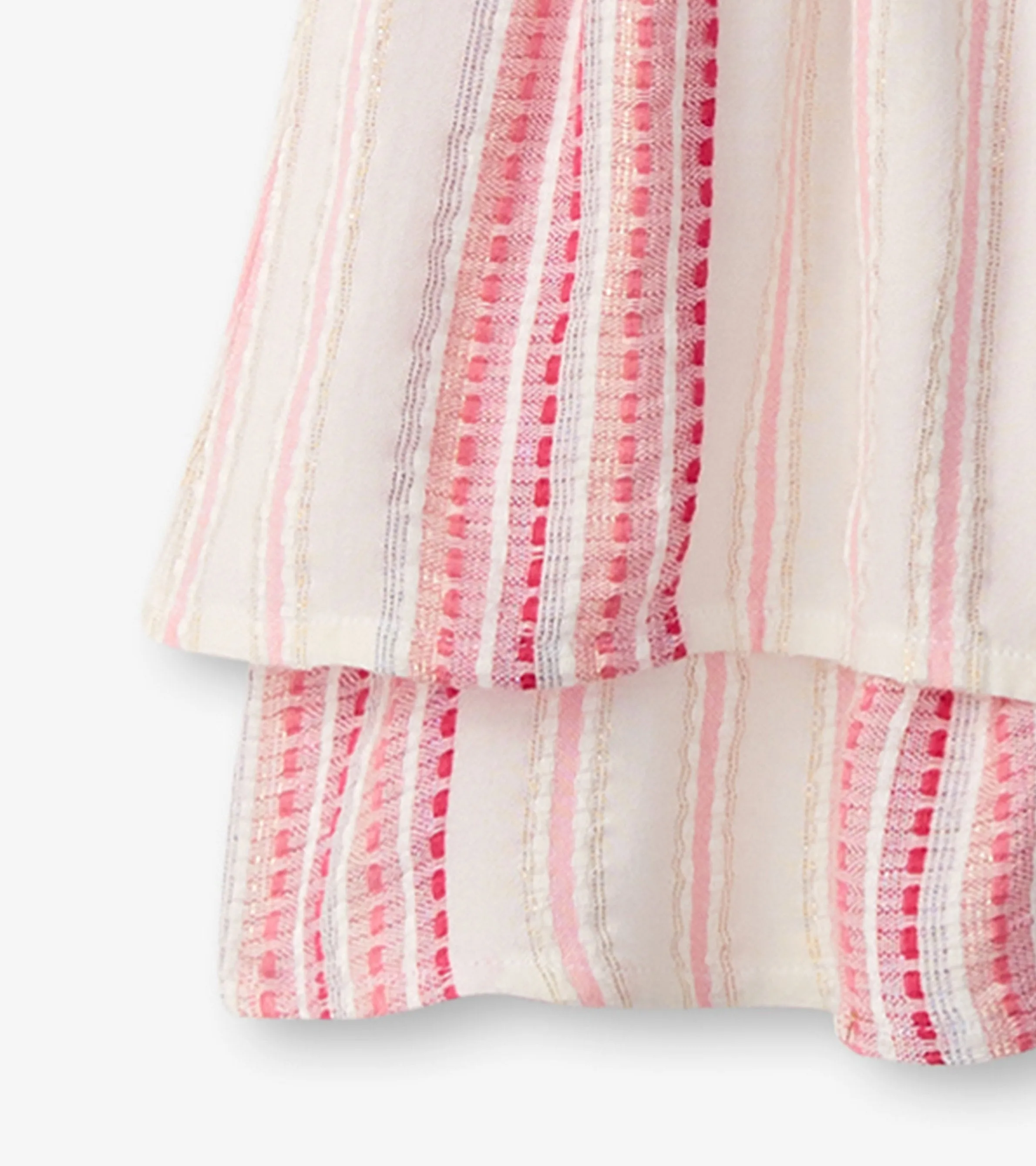 Girls Ribbon Stripe Smocked Waist Dress -Hatley