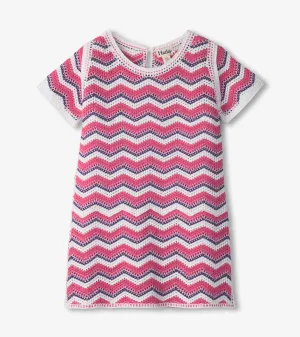 Girls Rose Chevron T-Shirt Dress -Hatley