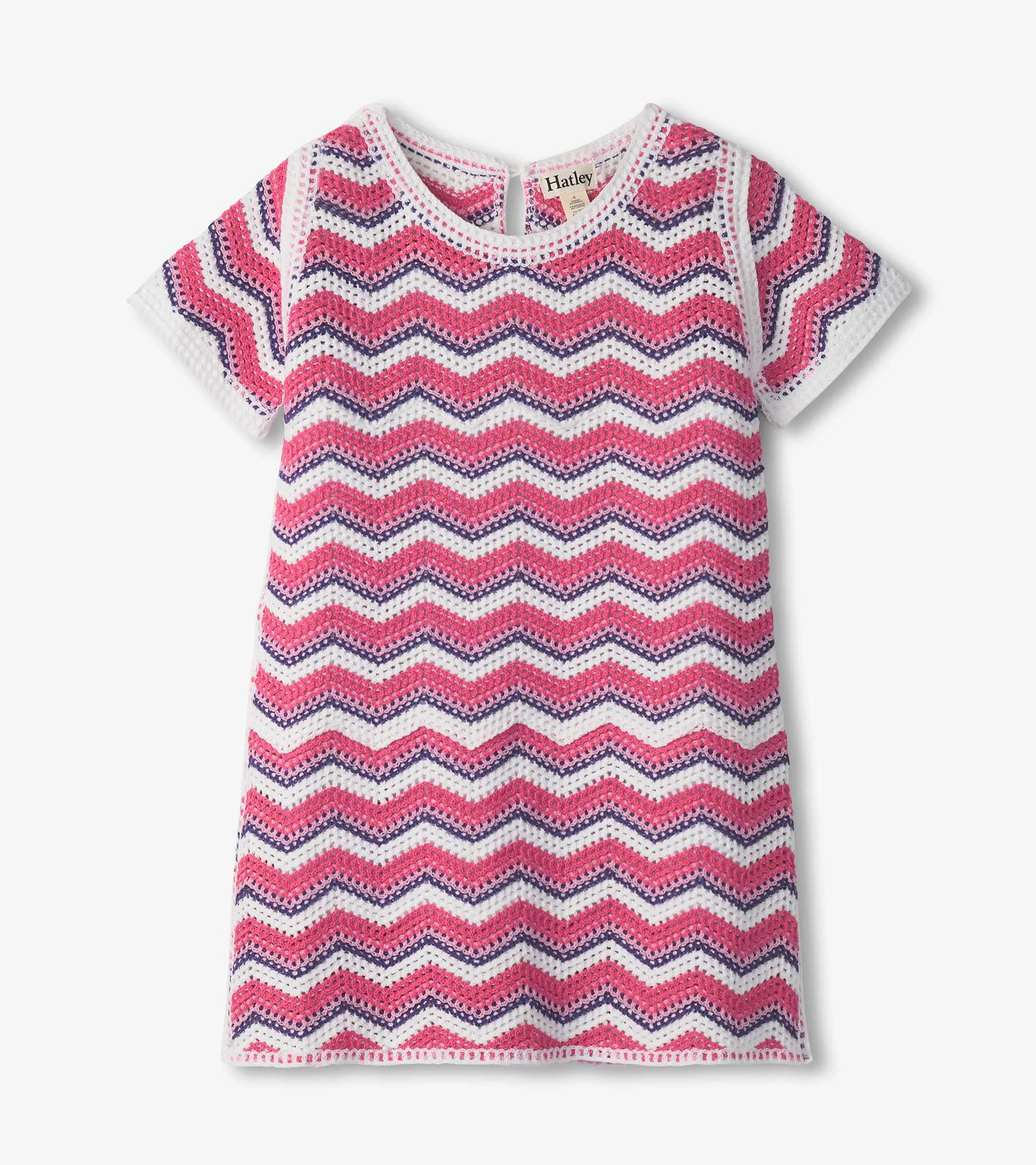 Girls Rose Chevron T-Shirt Dress -Hatley
