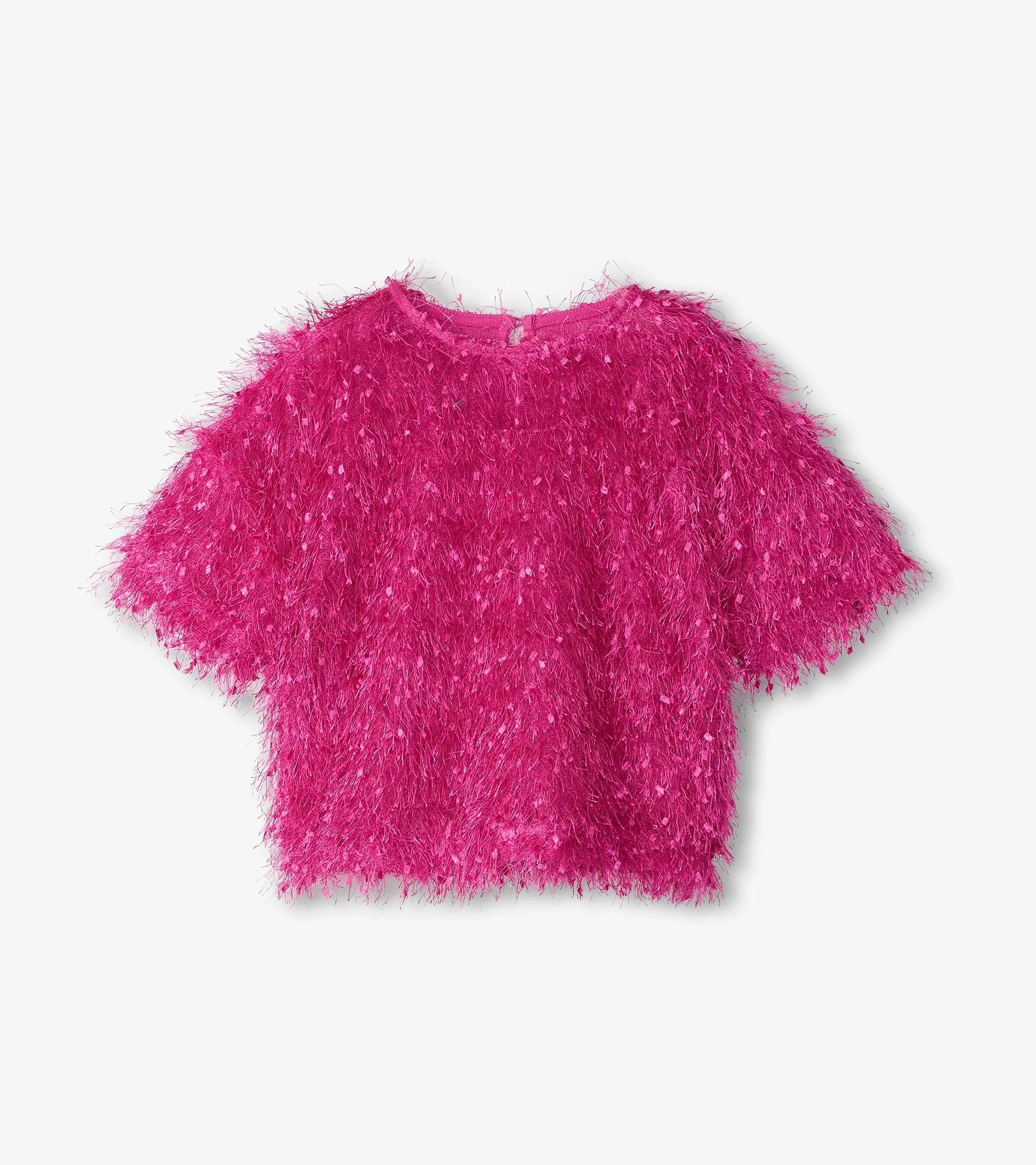Girls Rose Violet Fluffy Knit Sweater -Hatley