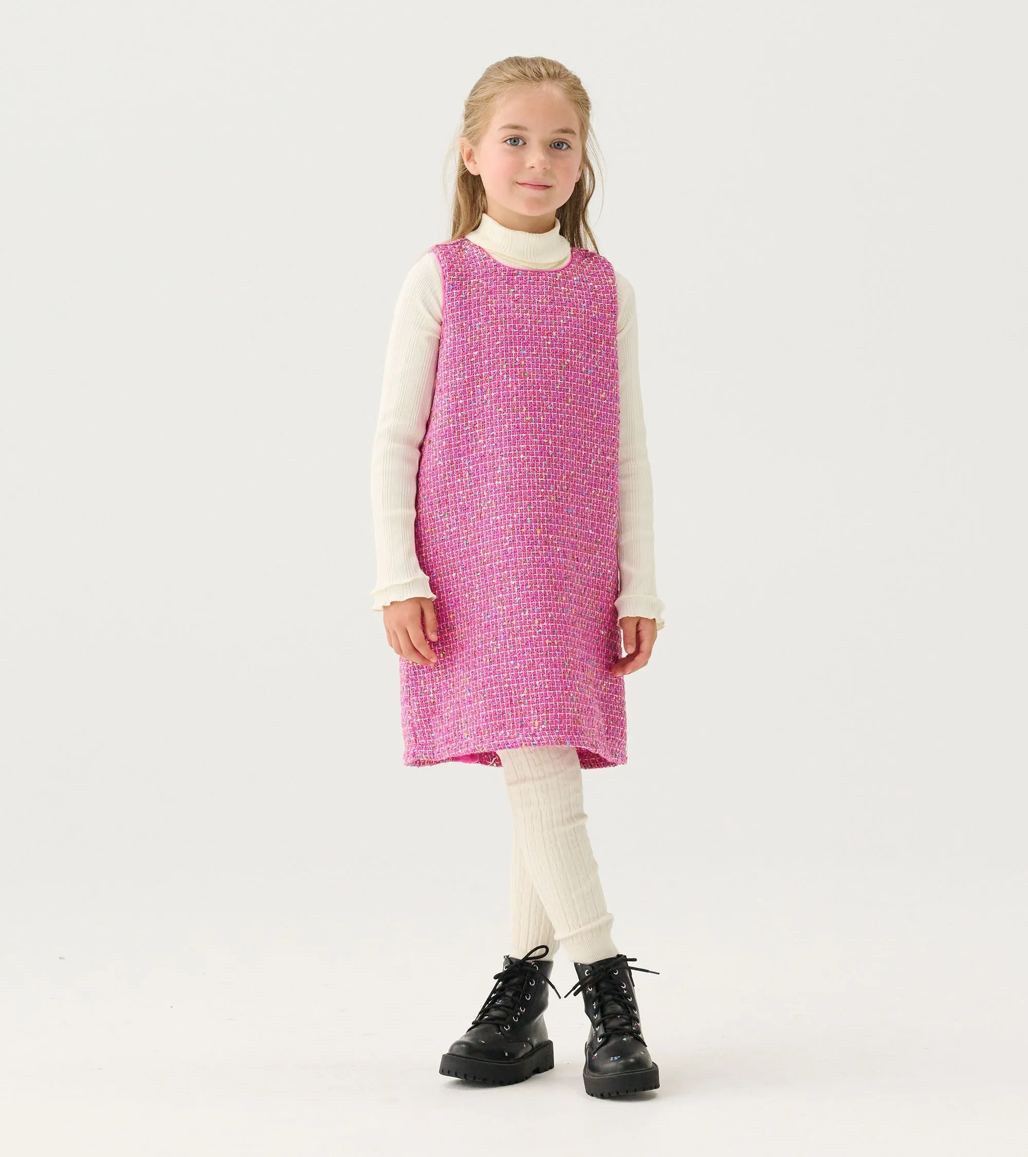Girls Rose Violet Tweed Dress -Hatley