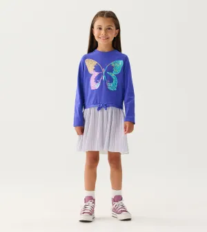 Girls Sequin Butterfly Skirt Dress -Hatley