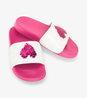 Girls Sequin Hearts Slides -Hatley