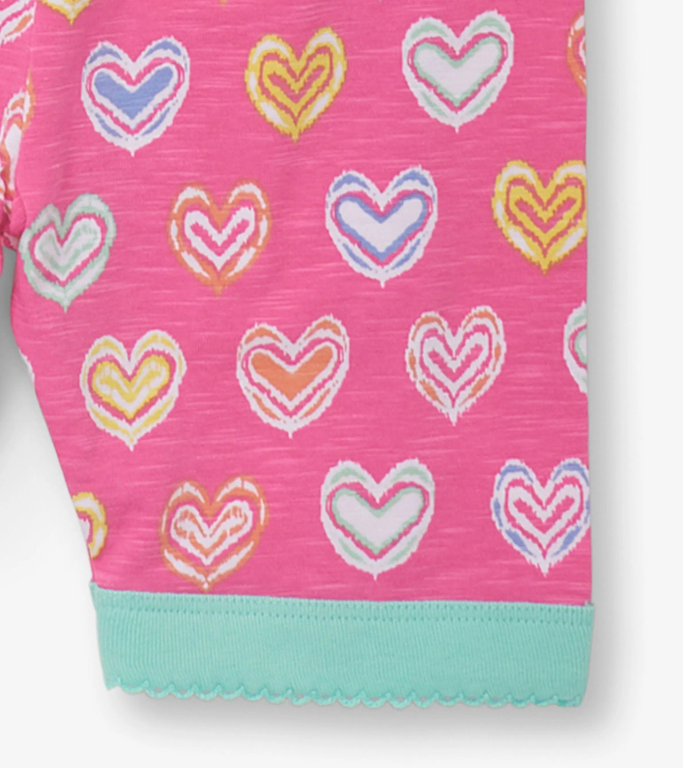 Girls Shibori Hearts Short Pajama Set -Hatley