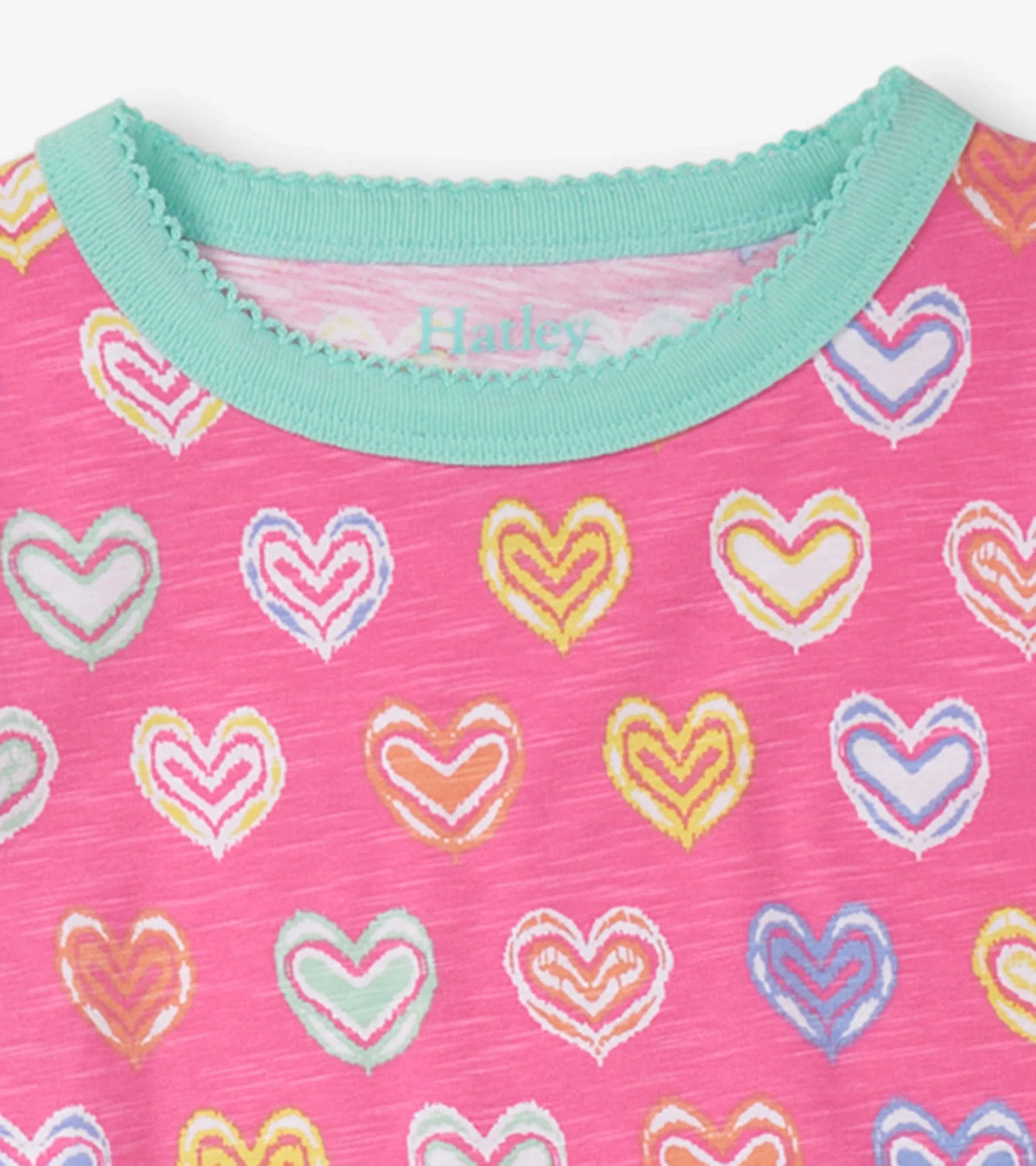 Girls Shibori Hearts Short Pajama Set -Hatley