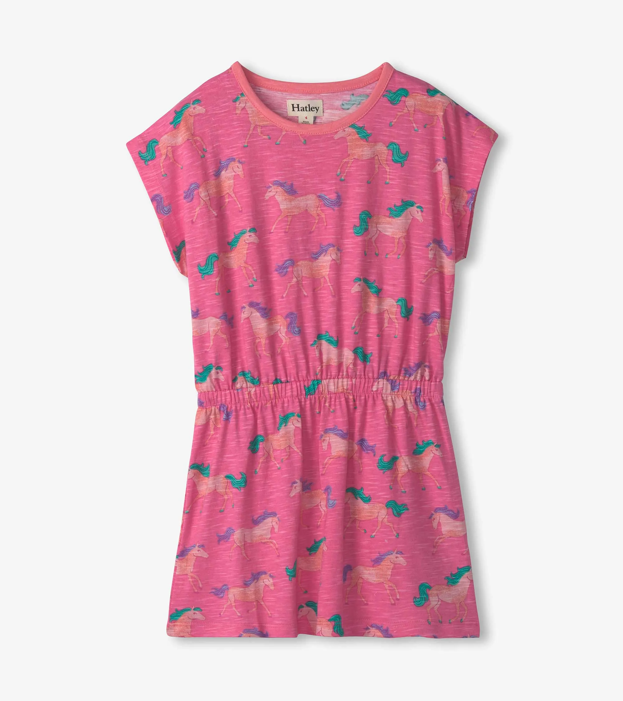 Girls Shimmer Horses Relaxed Dress -Hatley