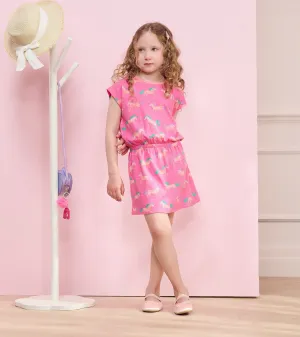 Girls Shimmer Horses Relaxed Dress -Hatley