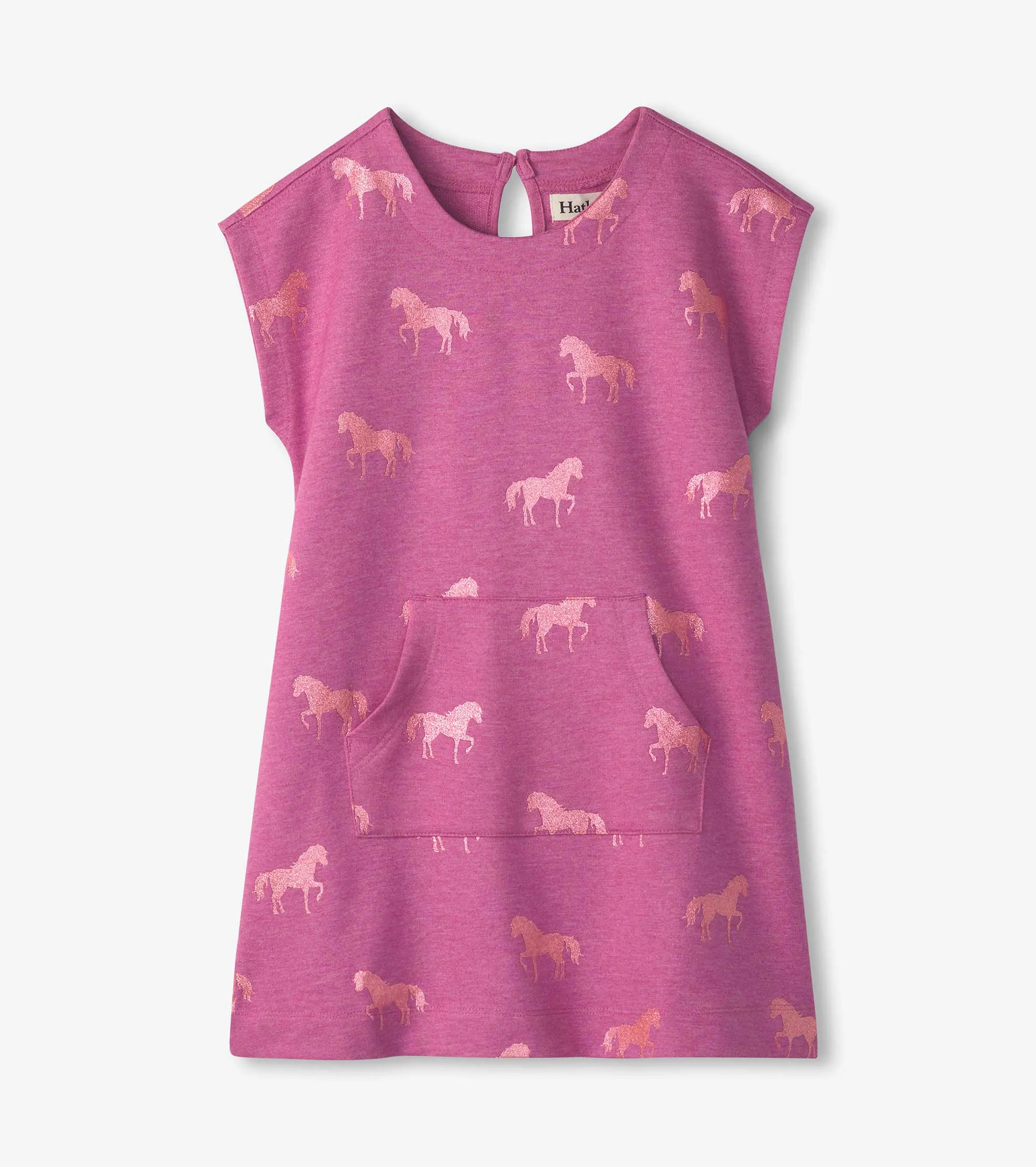 Girls Shimmer Horses Slouchy Dress -Hatley