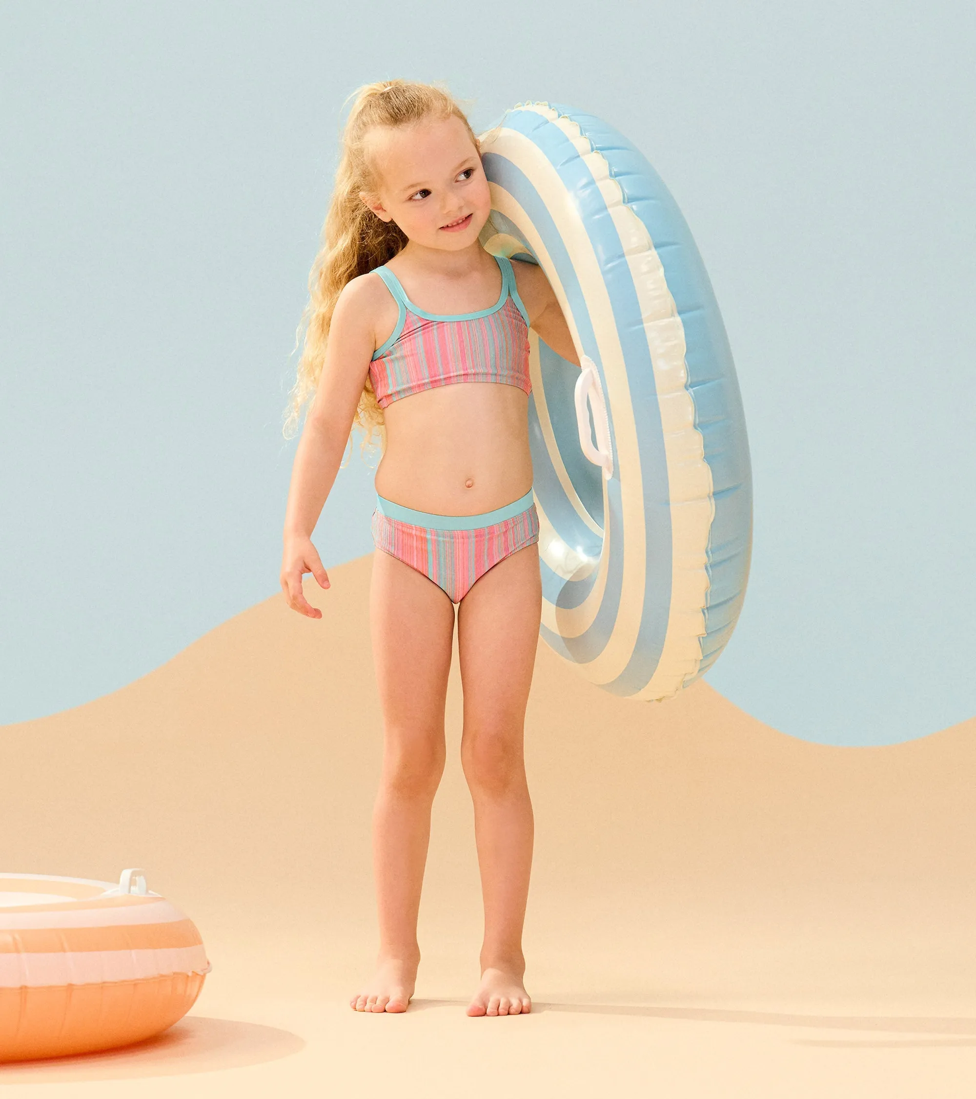 Girls Shimmer Stripe Bikini Set -Hatley
