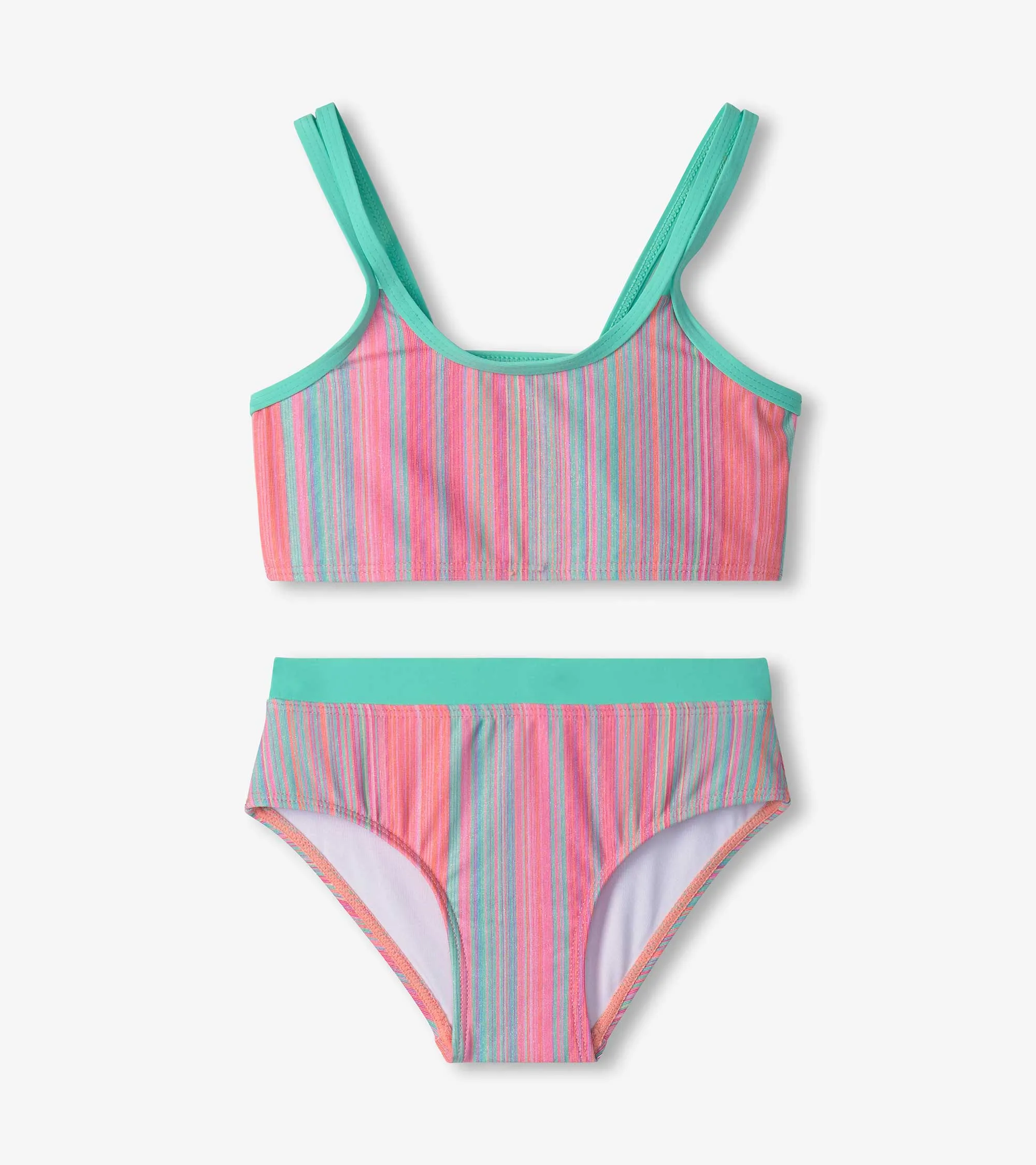 Girls Shimmer Stripe Bikini Set -Hatley