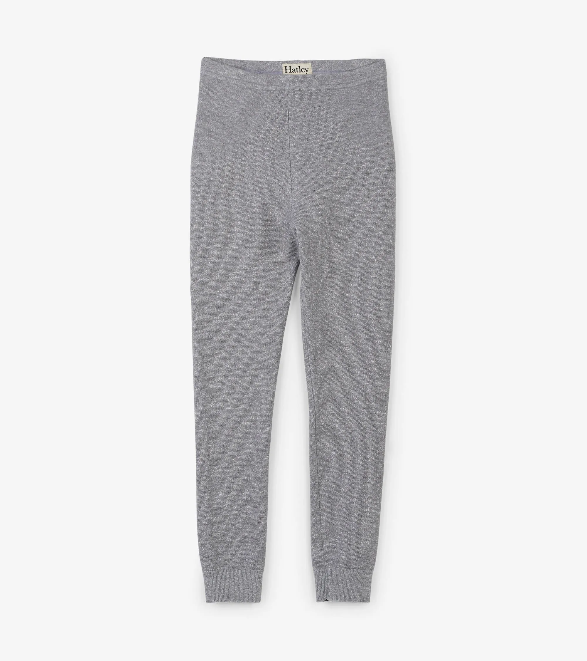 Girls Silver Shimmer Cable Knit Leggings -Hatley