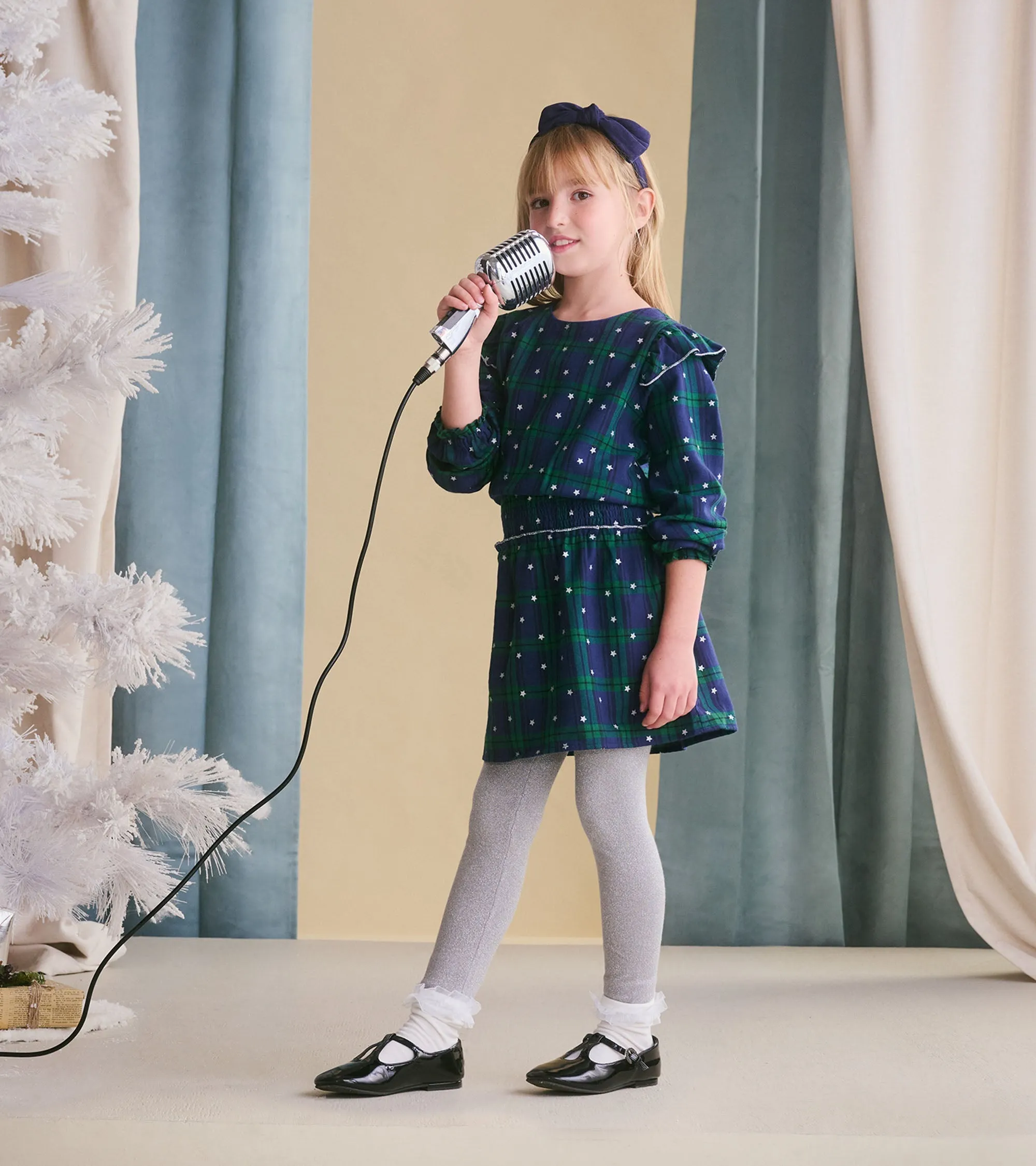 Girls Silver Shimmer Cable Knit Leggings -Hatley