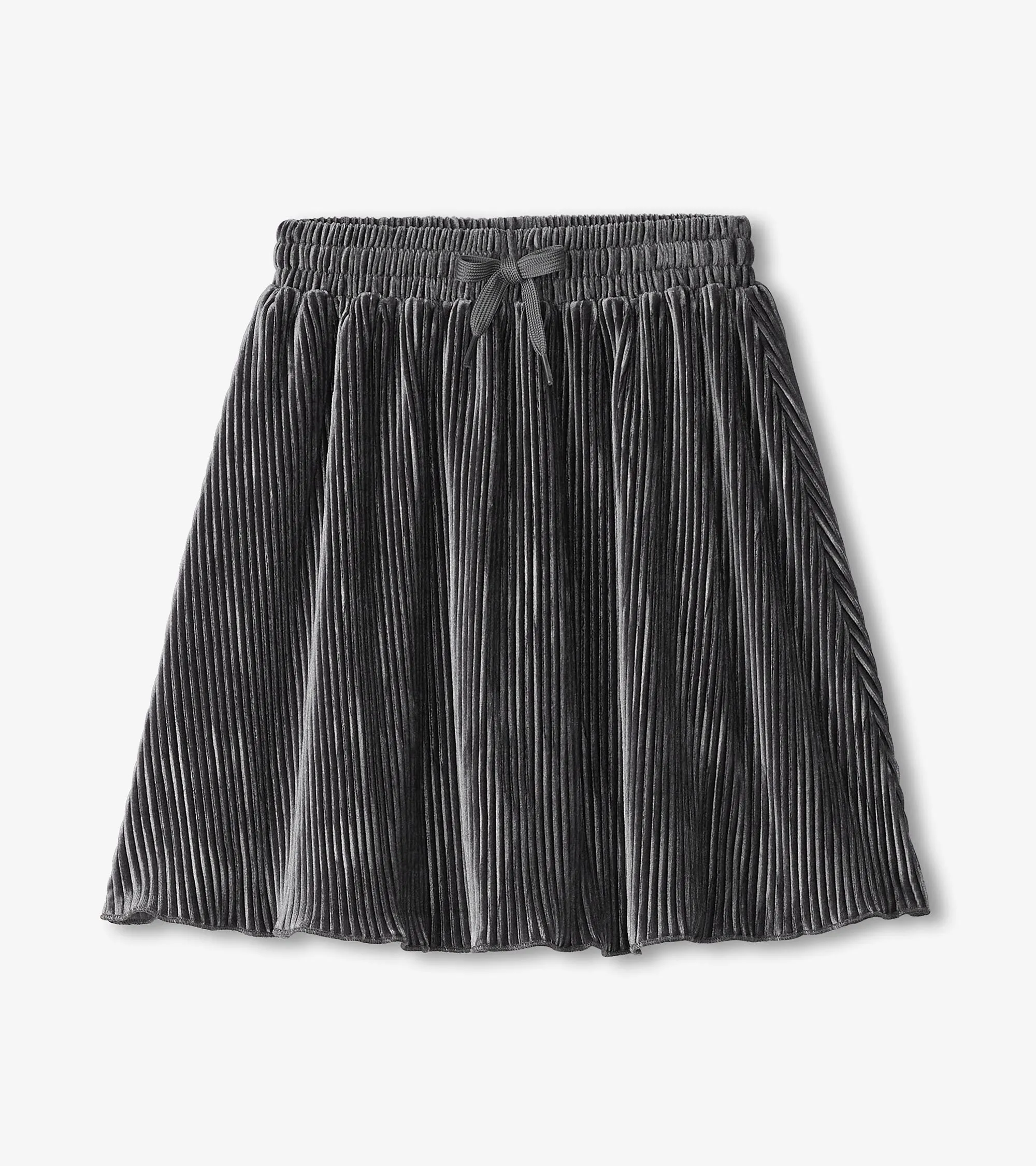 Girls Silver Shine Pleated Velour Skirt -Hatley