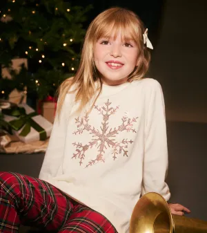 Girls Snowflake Pullover Sweater -Hatley