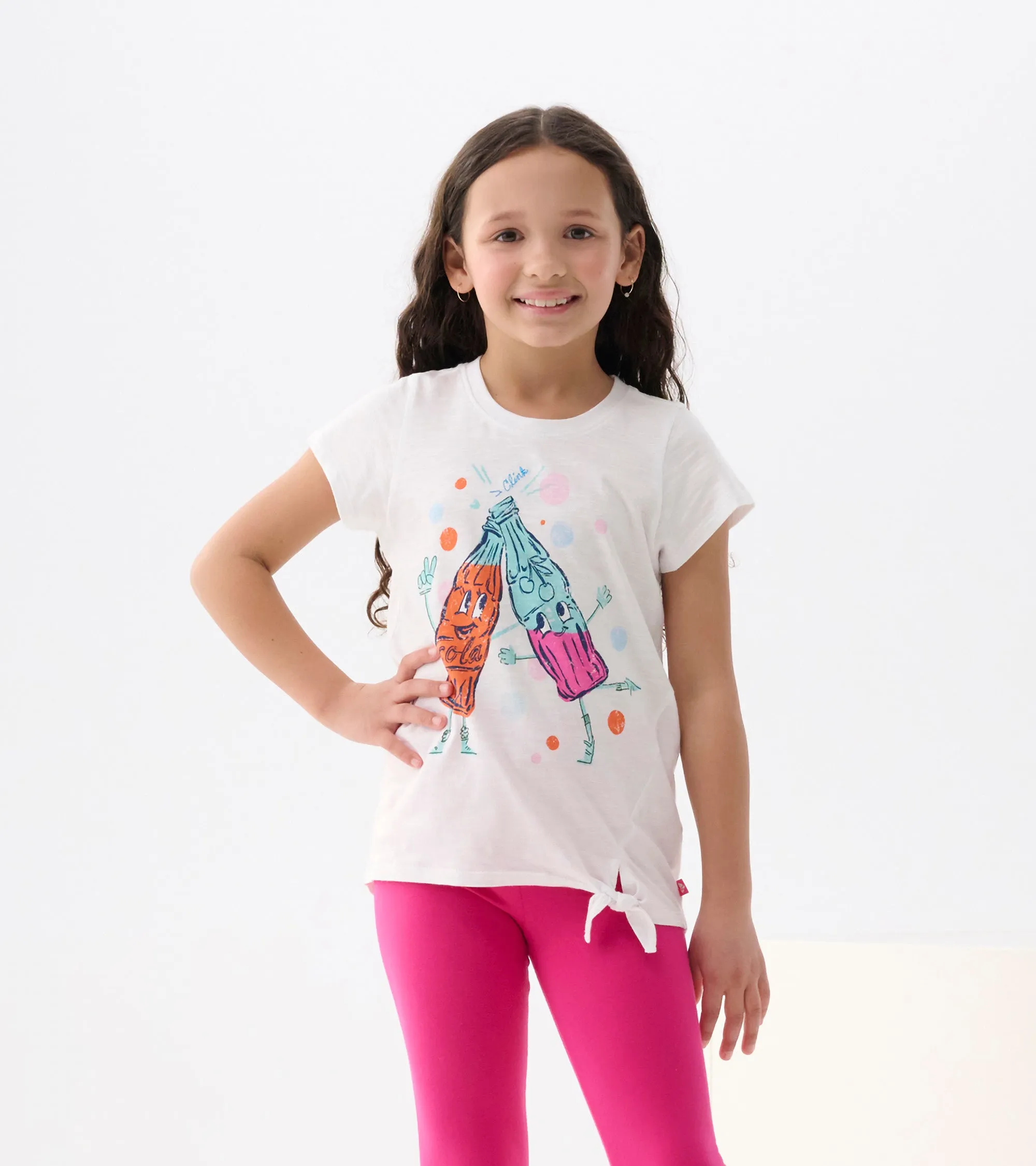 Girls Soda Pop Tie Front T-Shirt -Hatley