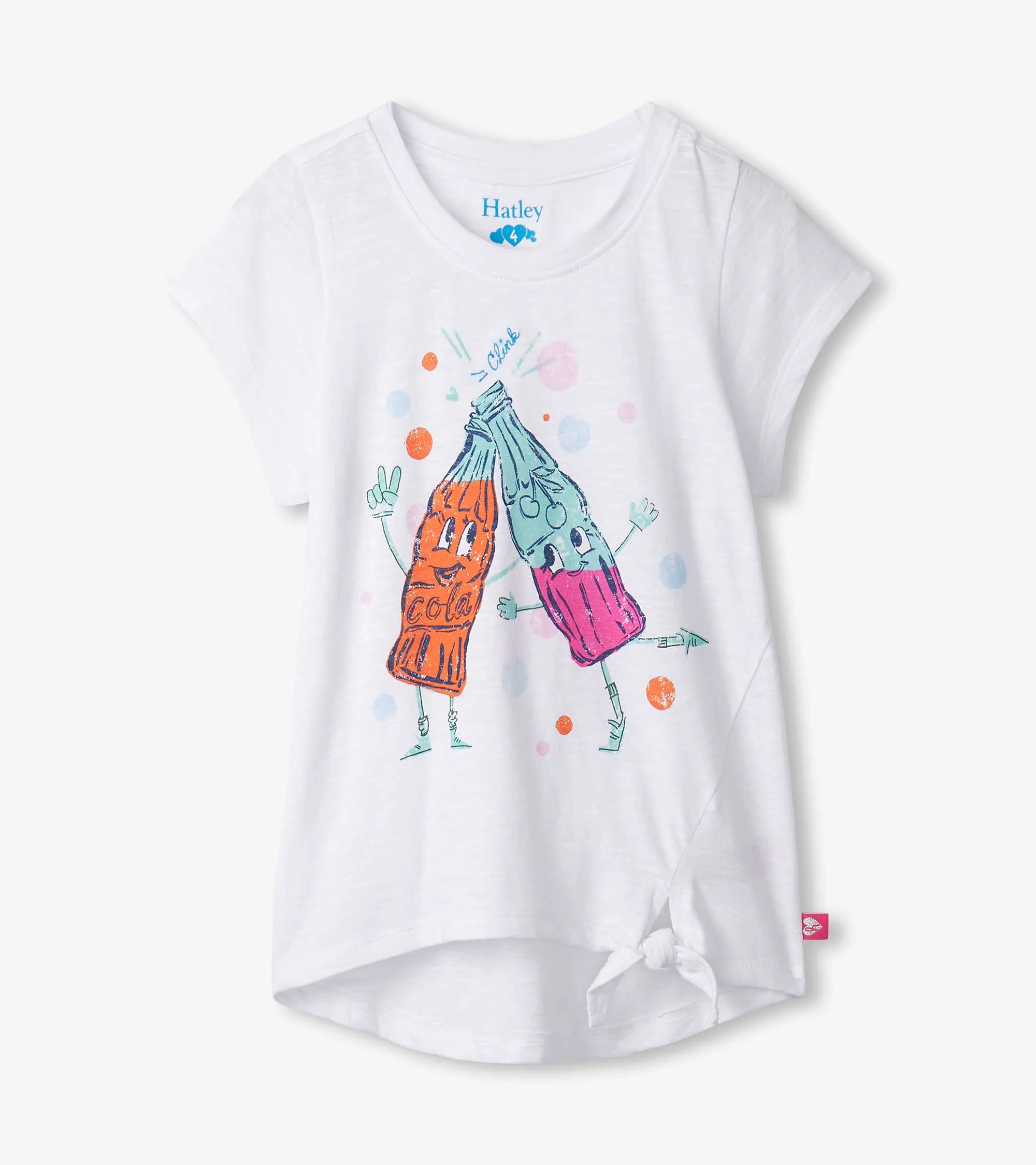 Girls Soda Pop Tie Front T-Shirt -Hatley