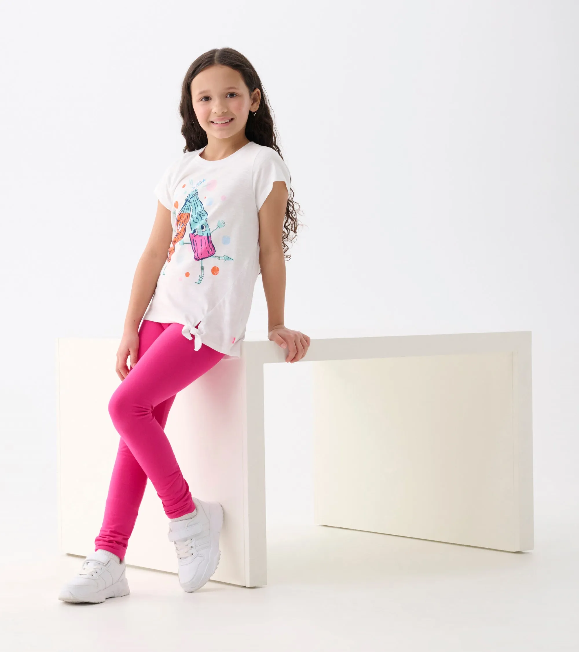 Girls Soda Pop Tie Front T-Shirt -Hatley