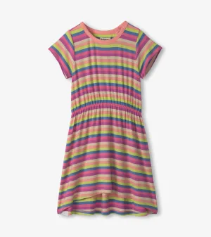 Girls Soft Stripes High-Low Dress -Hatley