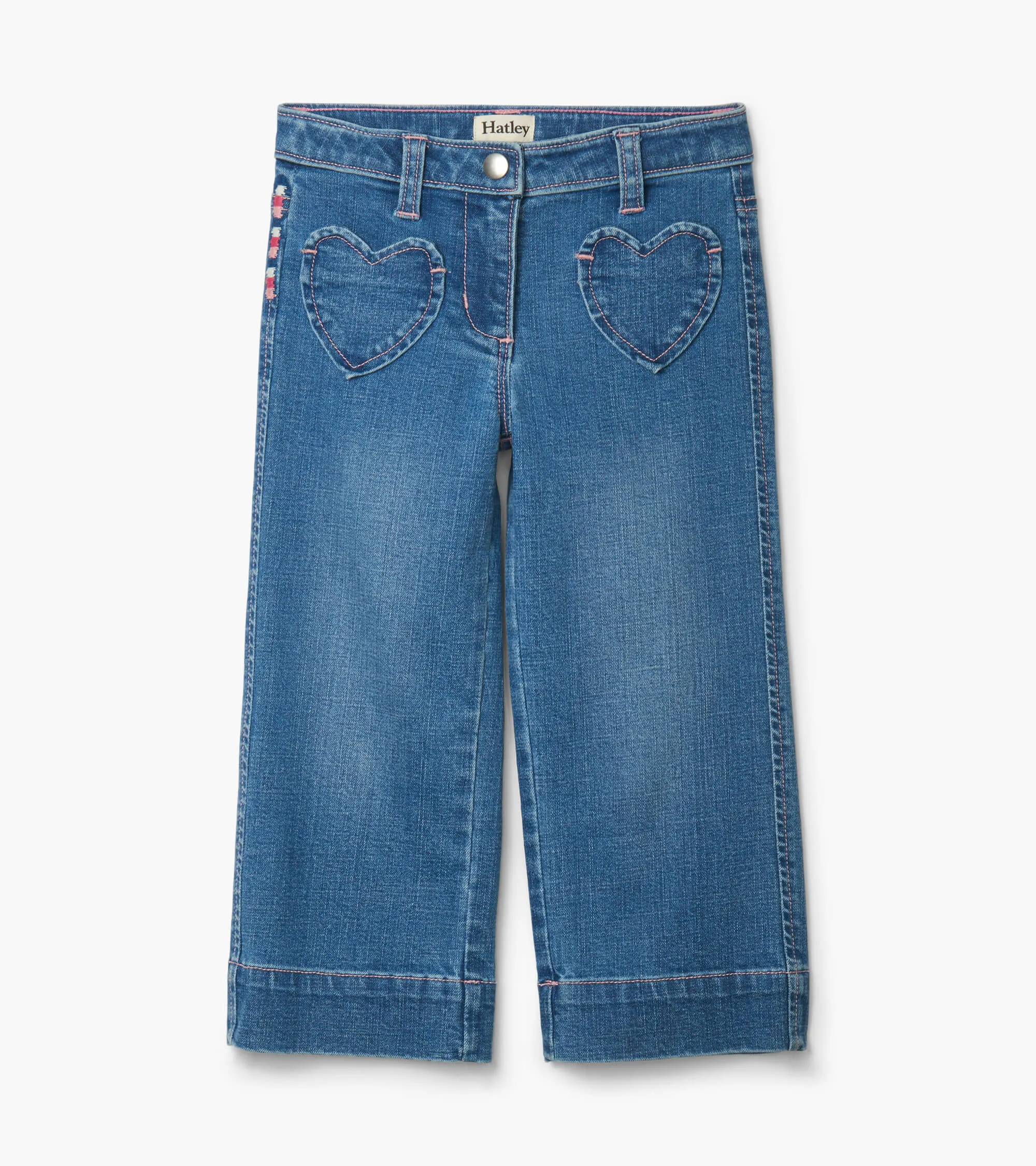 Girls Stretch Denim Wide Leg Pants -Hatley