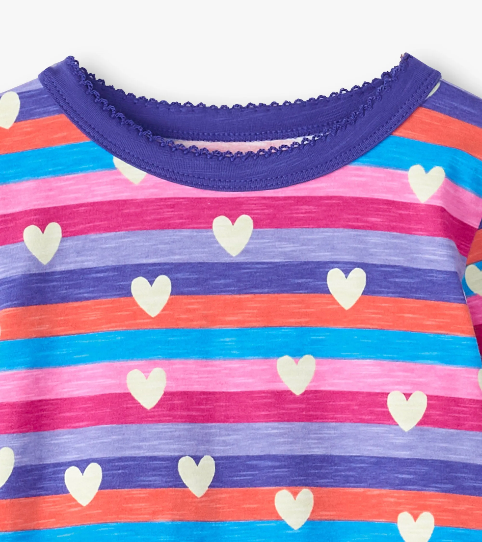 Girls Stripes & Hearts Pajama Set -Hatley