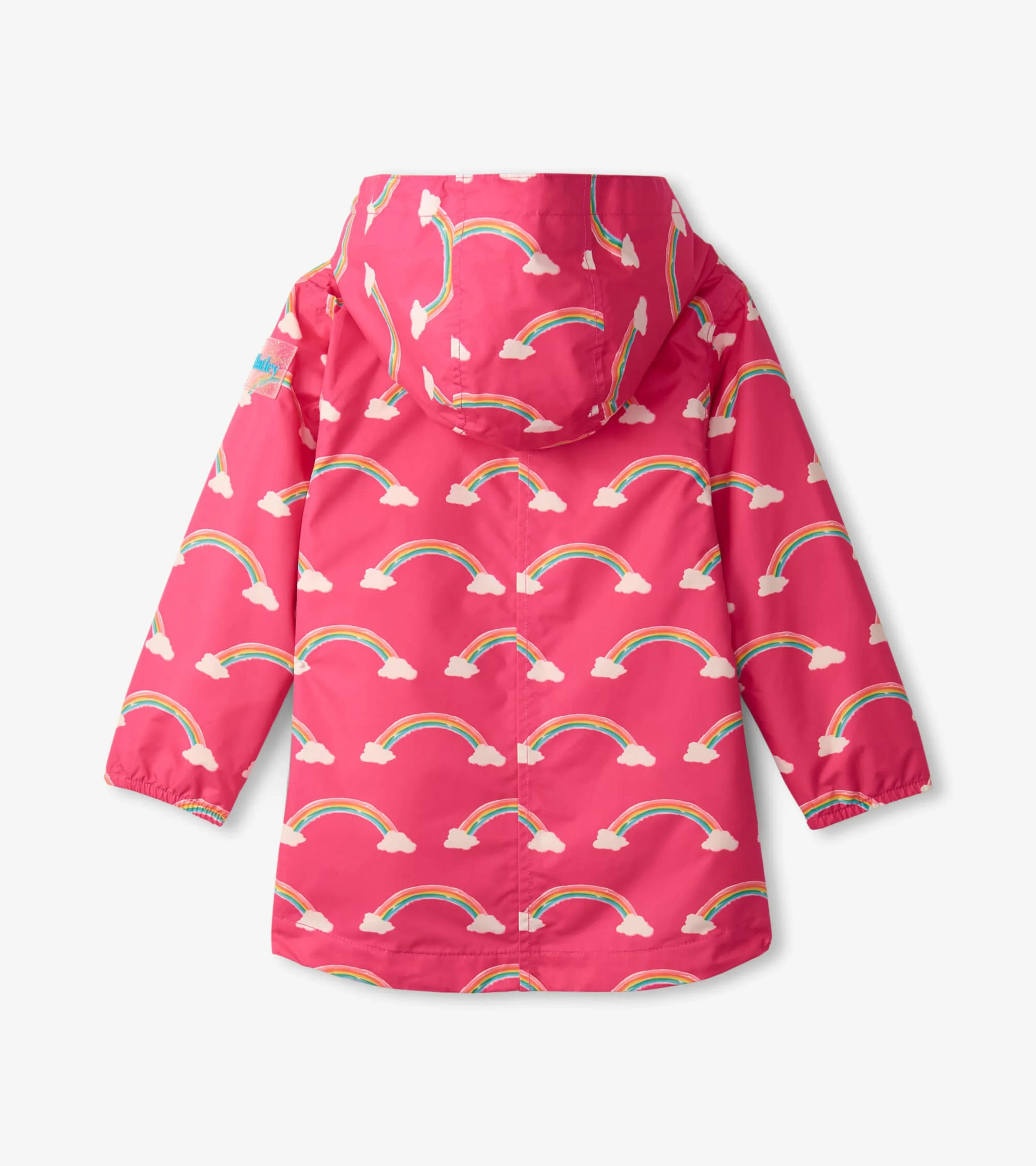 Girls Summer Rainbow Zip-Up Lightweight Rain Jacket -Hatley