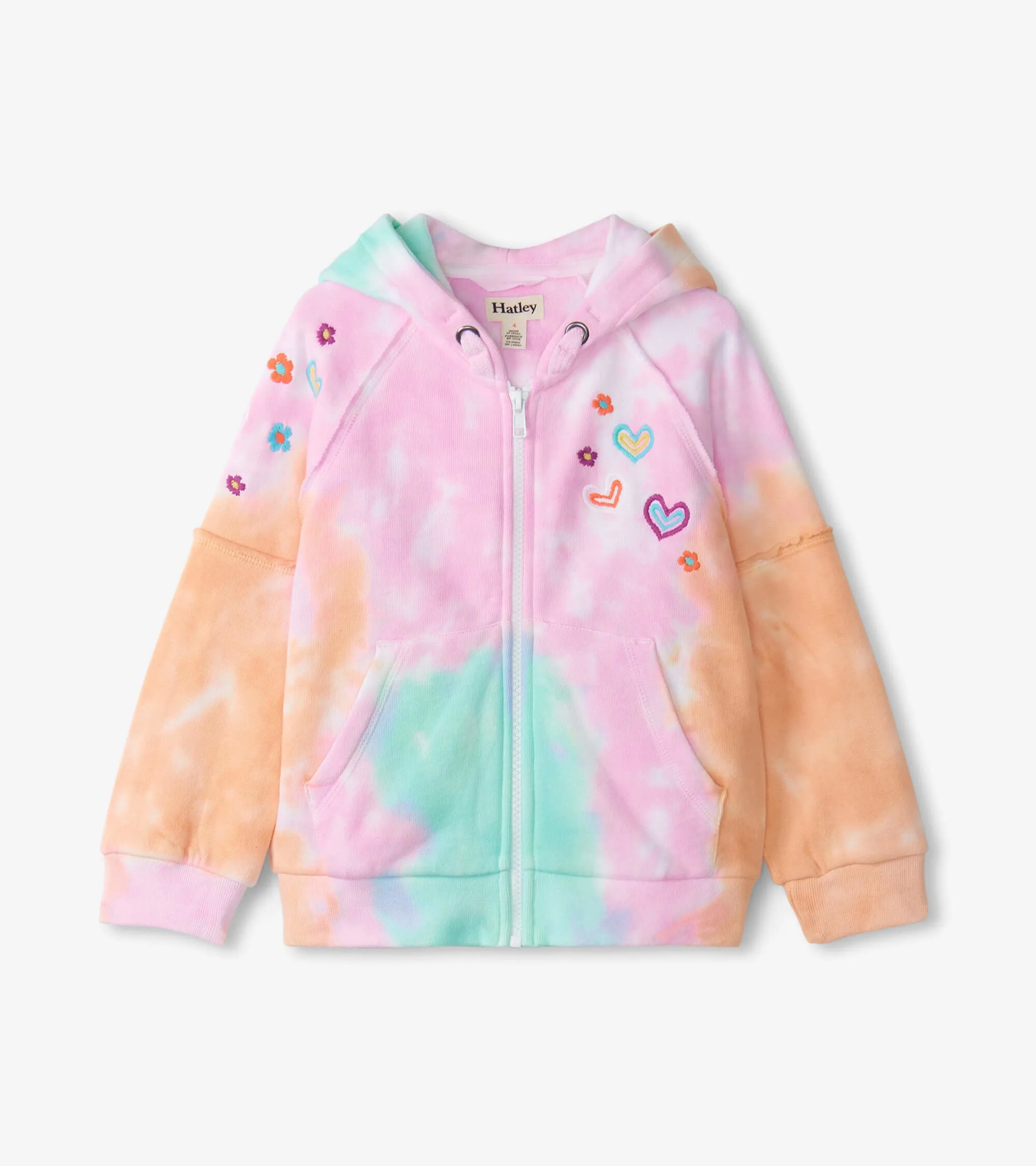 Girls Summer Waves Tie Dye Hoodie -Hatley