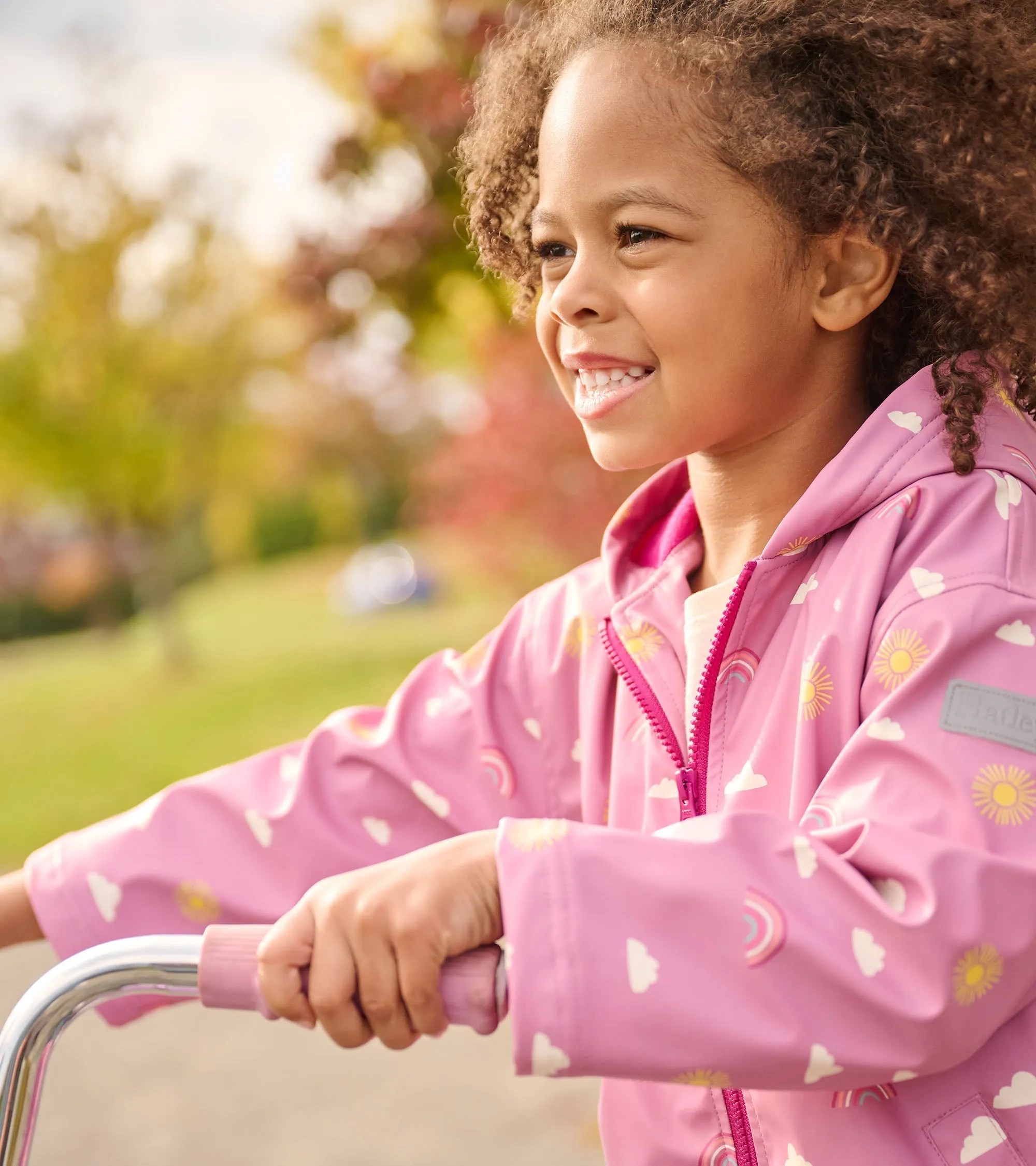 Girls Sun Charms Zip-Up Rain Jacket -Hatley