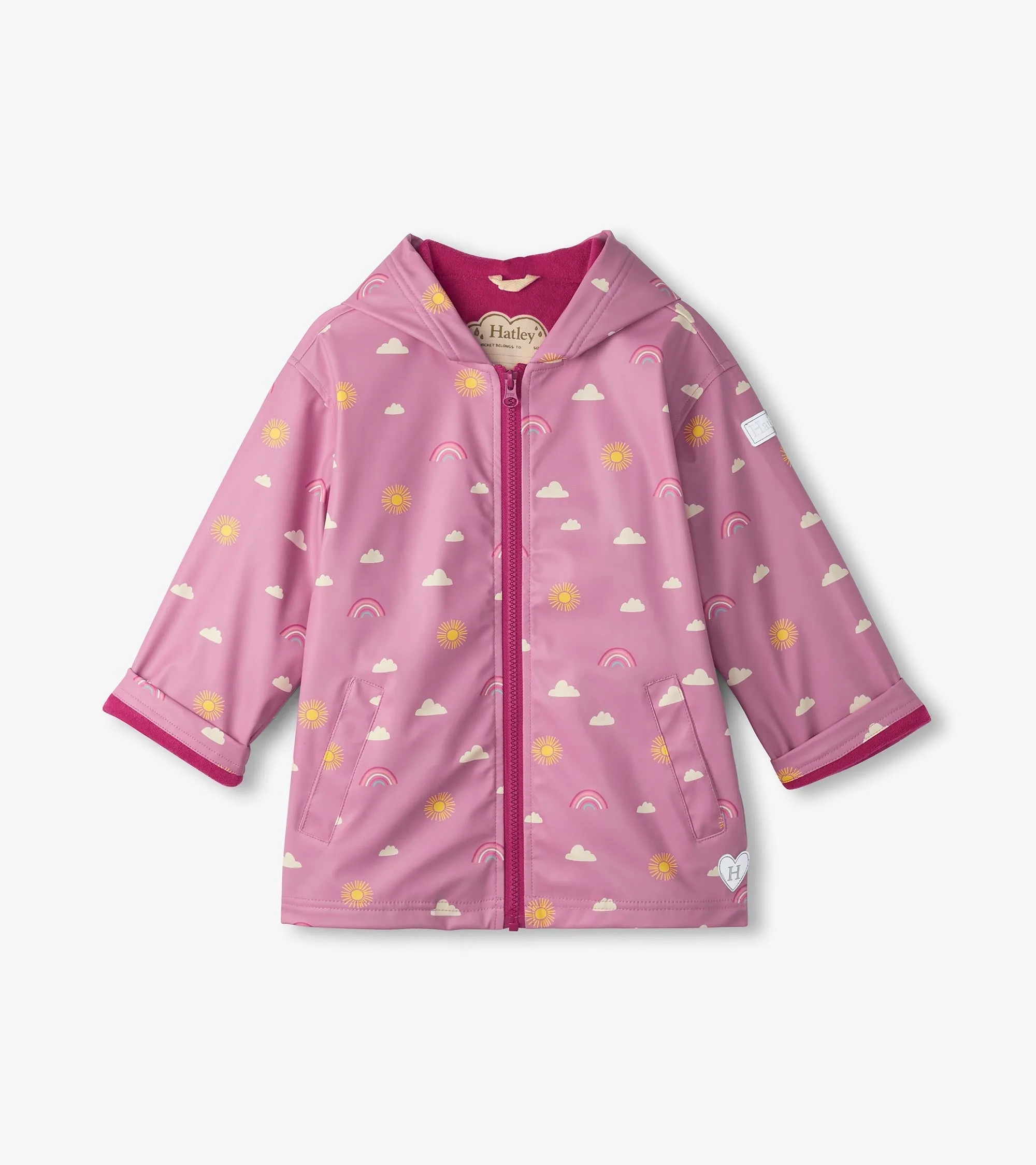 Girls Sun Charms Zip-Up Rain Jacket -Hatley
