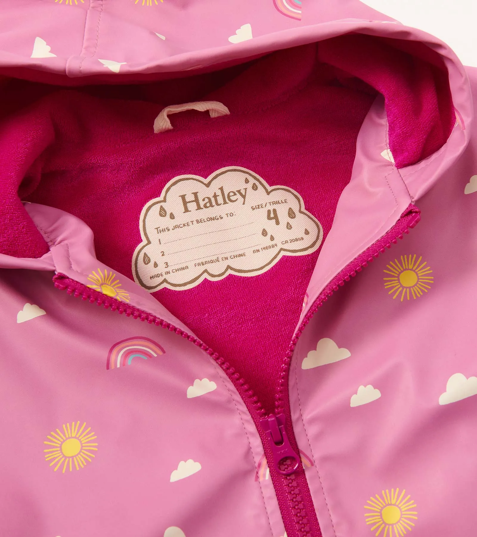 Girls Sun Charms Zip-Up Rain Jacket -Hatley