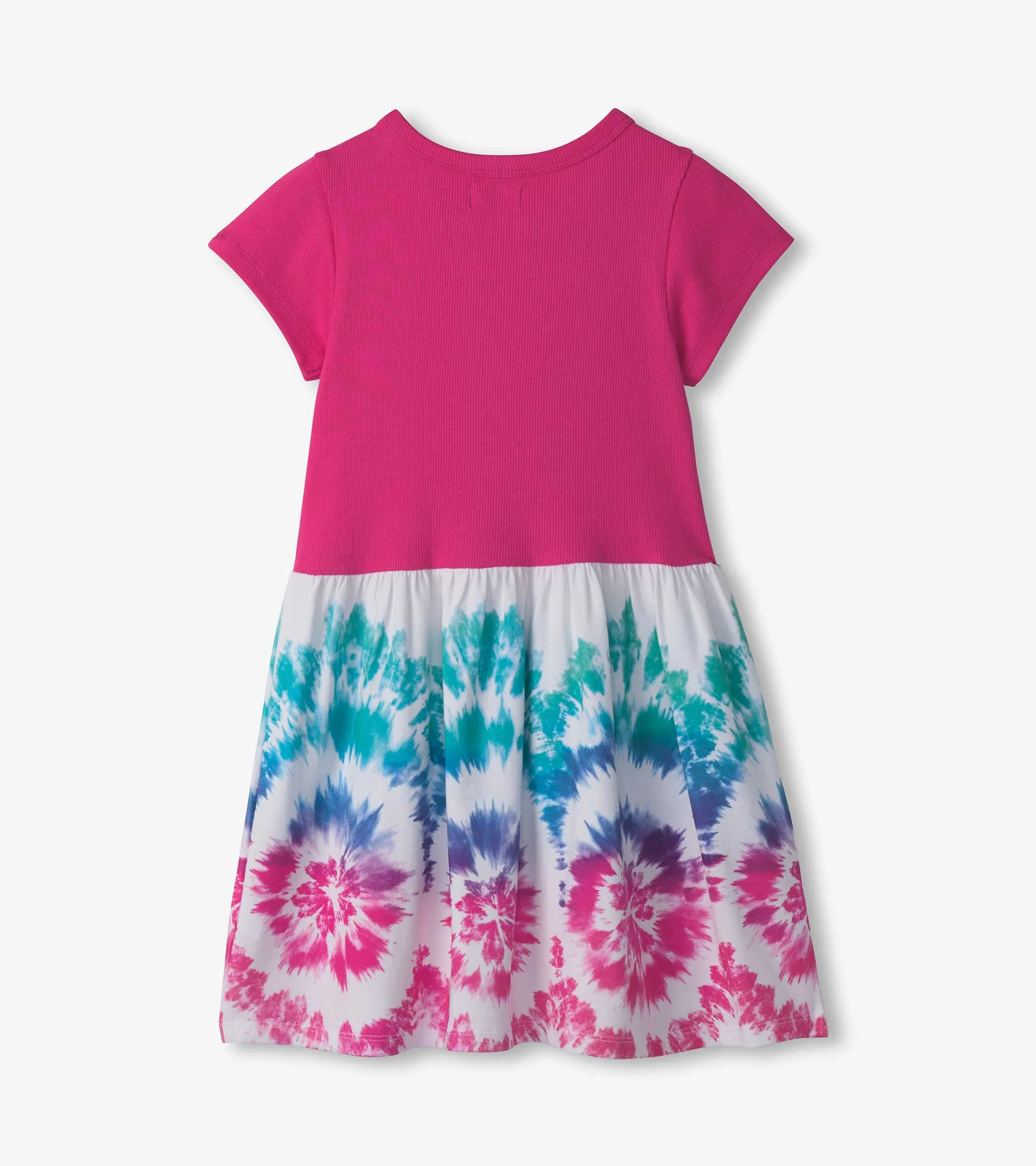 Girls Sunburst Mixed Fabric Dress -Hatley