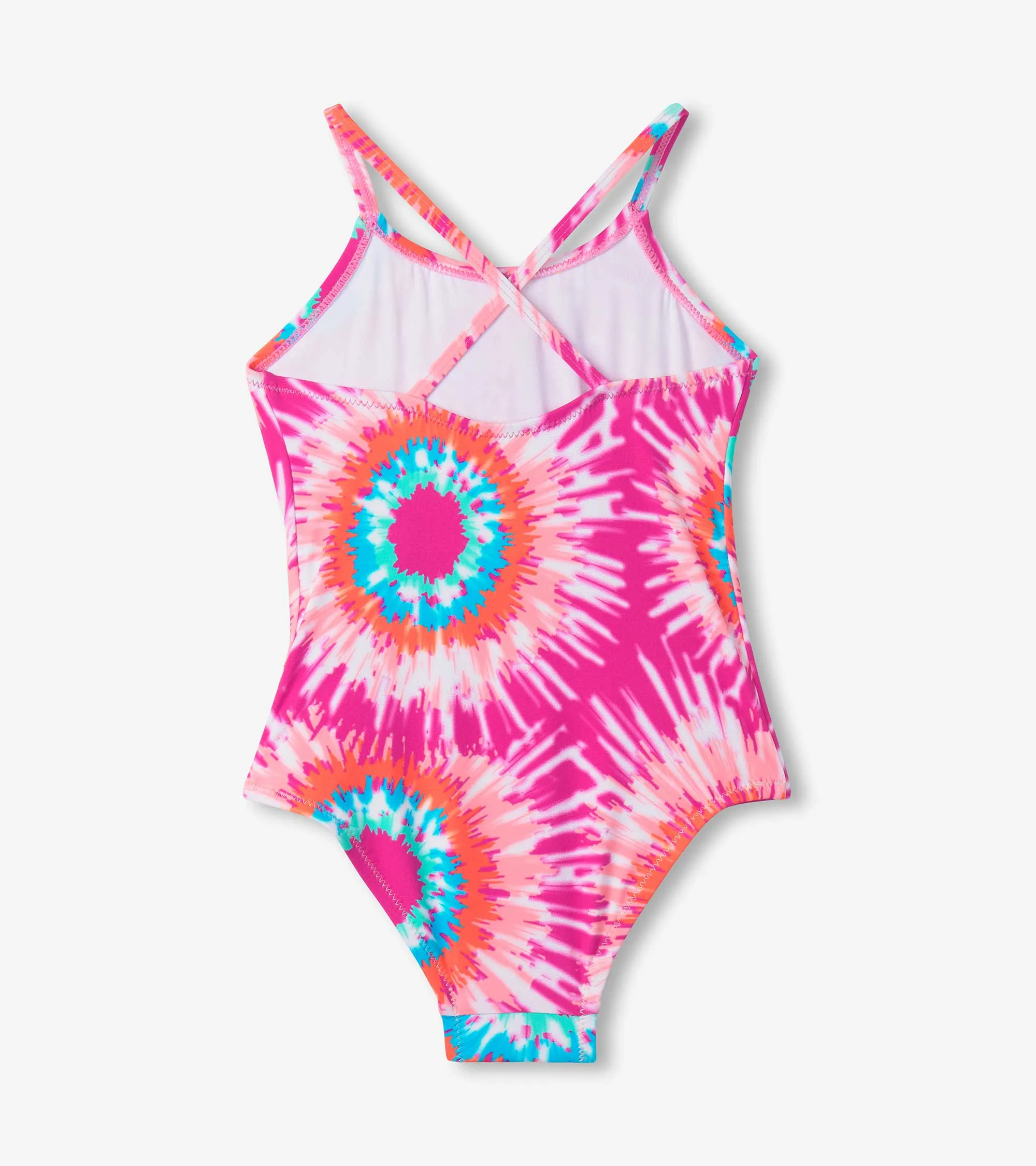 Girls Sunburst Tie Dye Ruched Front Swimsuit -Hatley