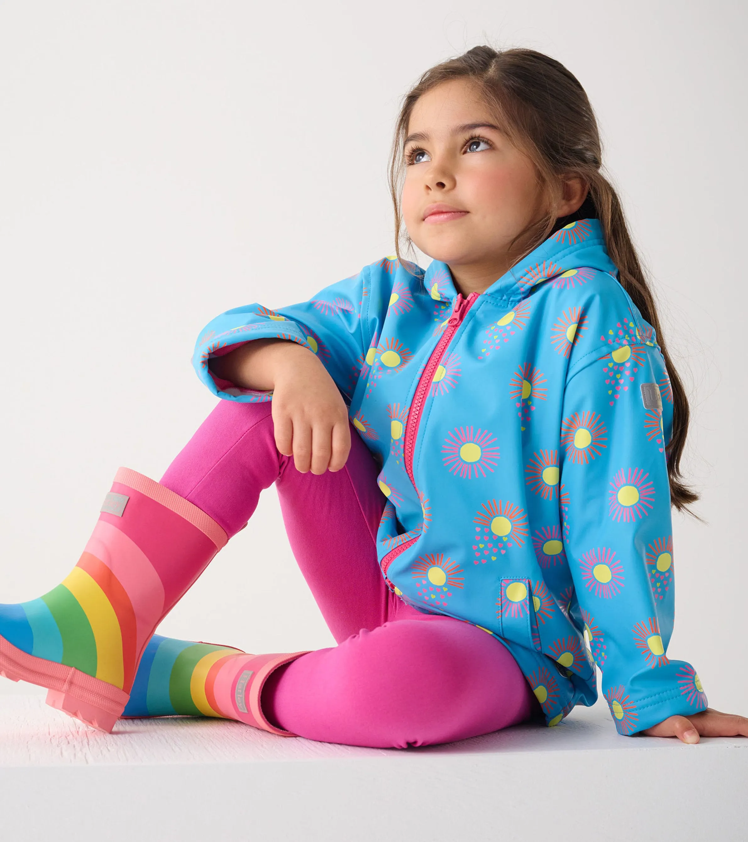 Girls Sunrays Zip-Up Rain Jacket -Hatley