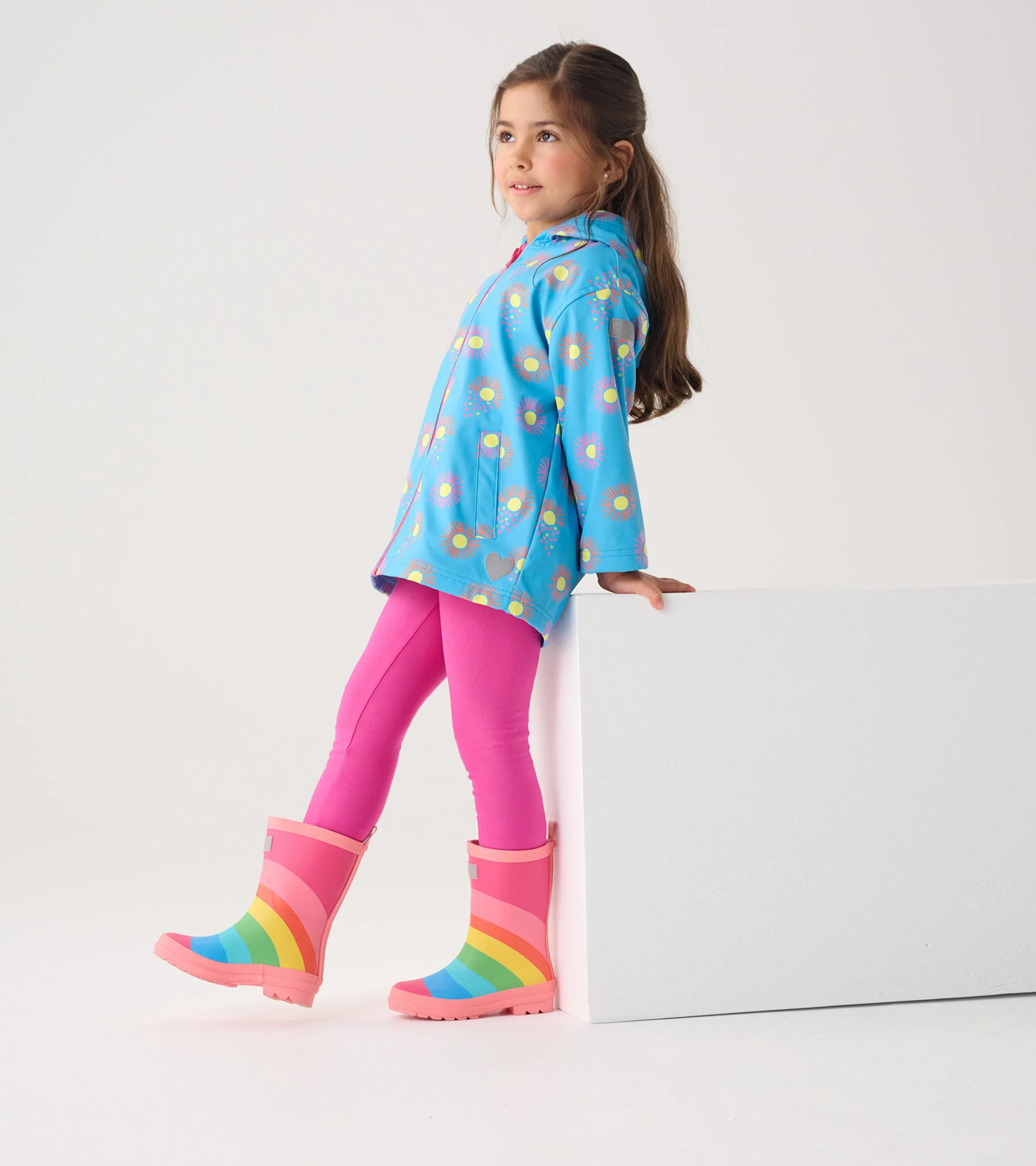 Girls Sunrays Zip-Up Rain Jacket -Hatley