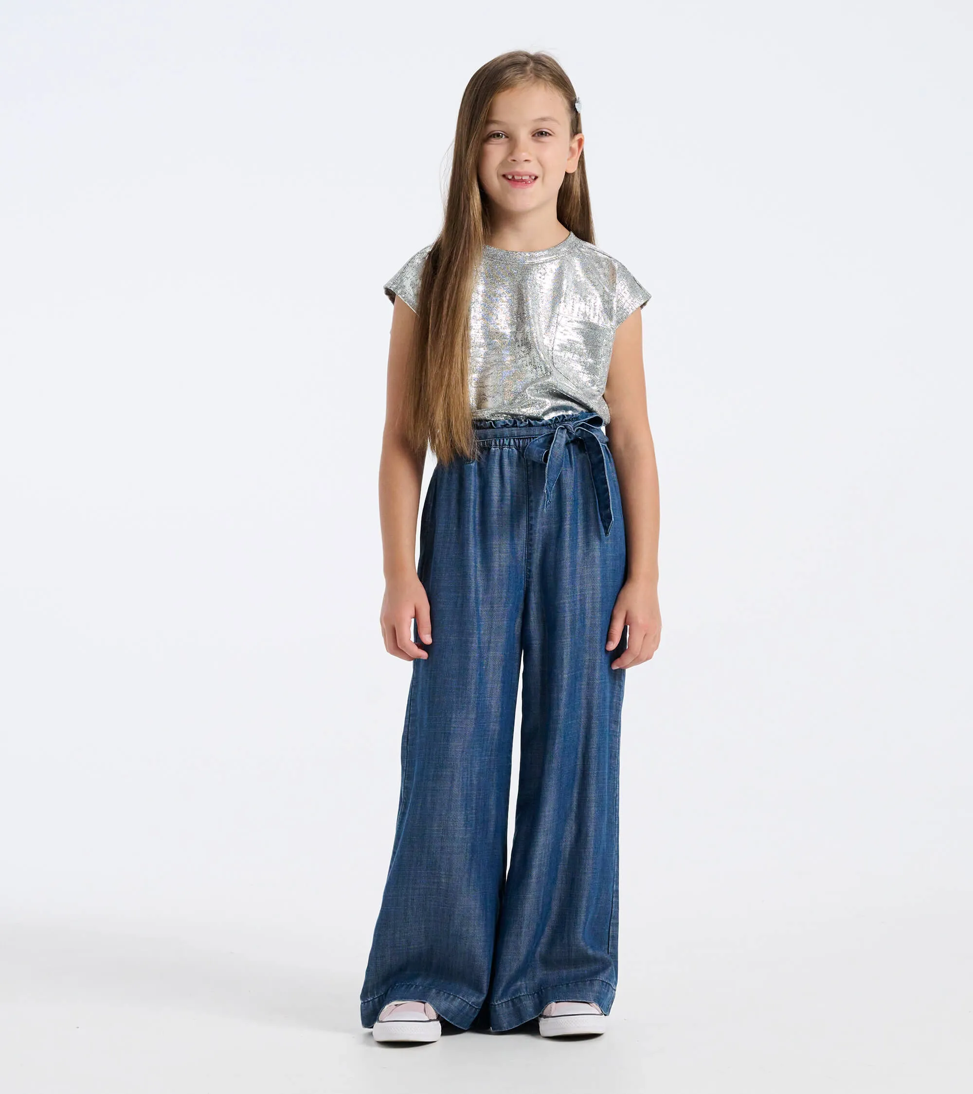 Girls Tencel Textured Paperbag Pants -Hatley