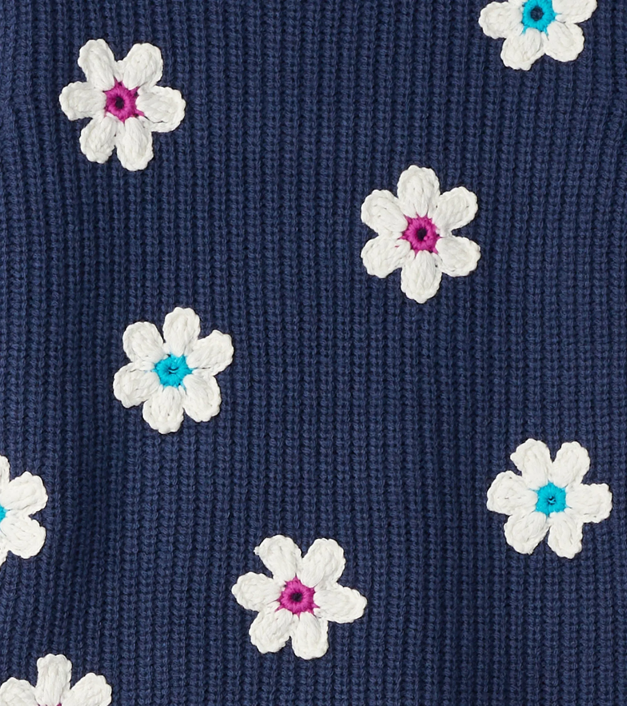 Girls Throwback Flowers Fluffy Sleeve Sweater Tunic -Hatley