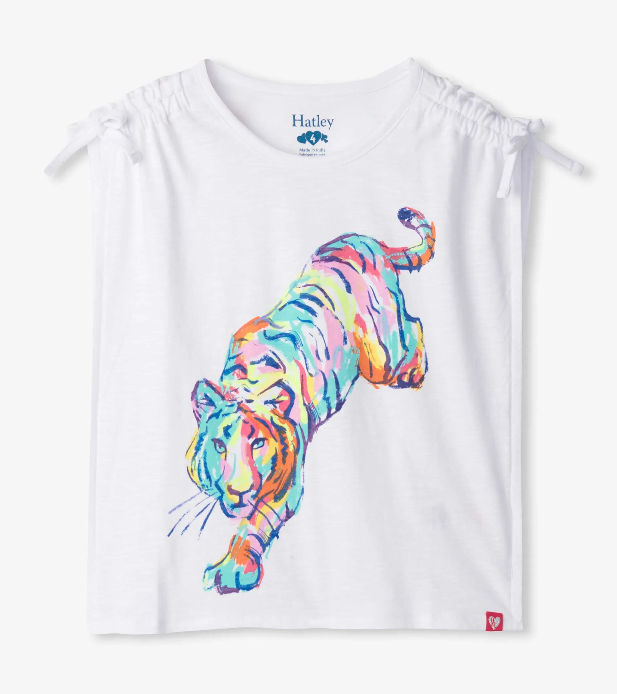 Girls Tiger Cinched Shoulder Top -Hatley