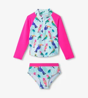 Girls Tropical Birds Rashguard Set -Hatley