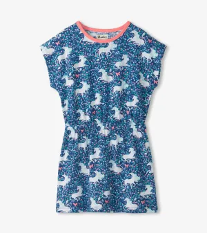 Girls Unicorn Garden Relaxed Dress -Hatley