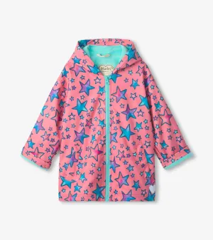 Girls Watercolour Doodles Zip-Up Rain Jacket -Hatley