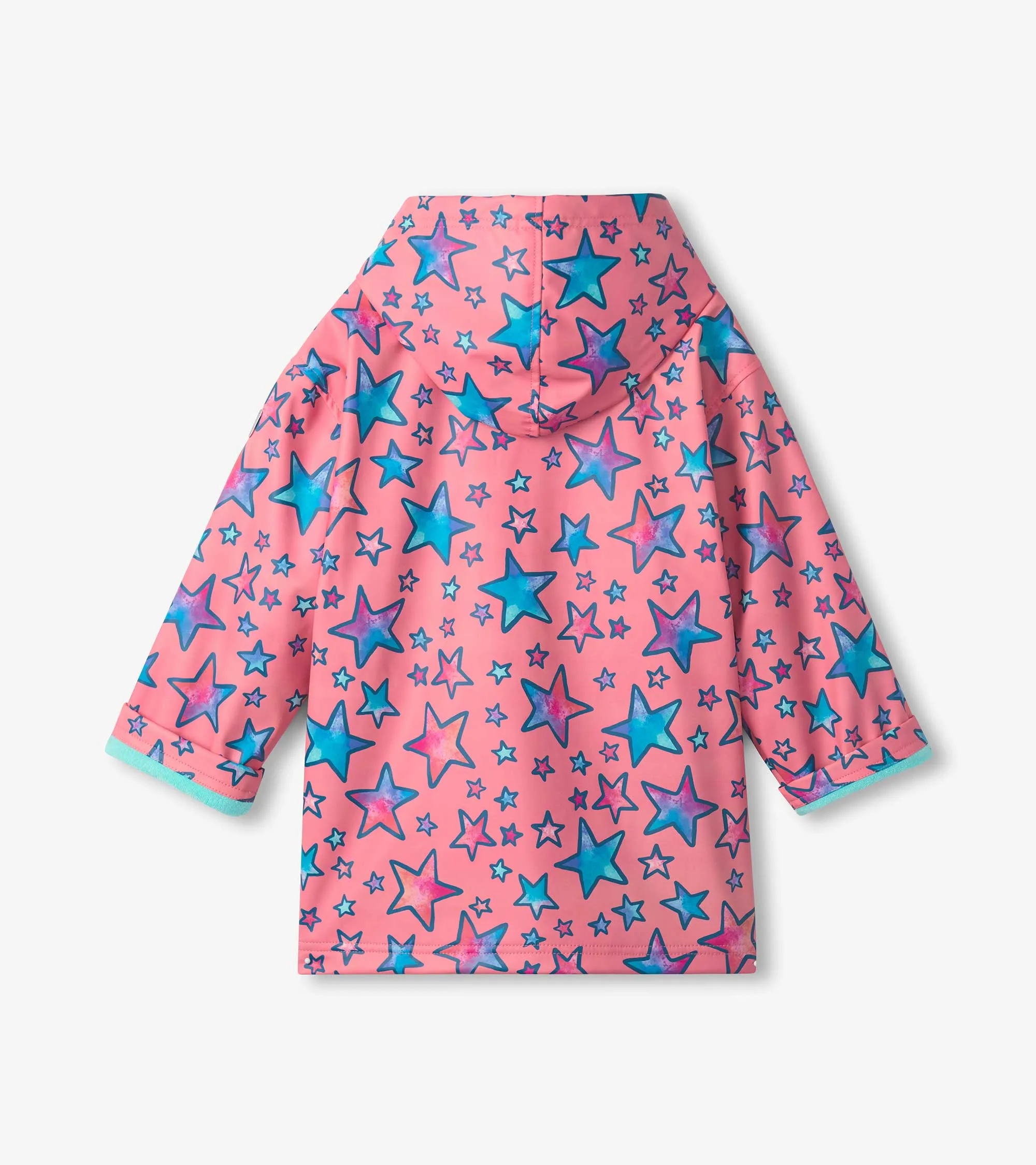 Girls Watercolour Doodles Zip-Up Rain Jacket -Hatley