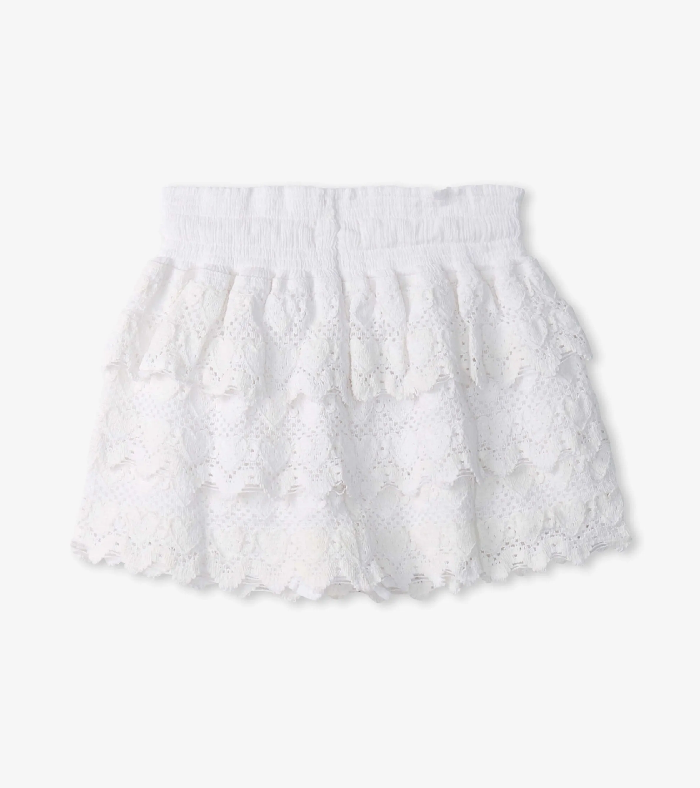 Girls White Hearts Floaty Skort -Hatley