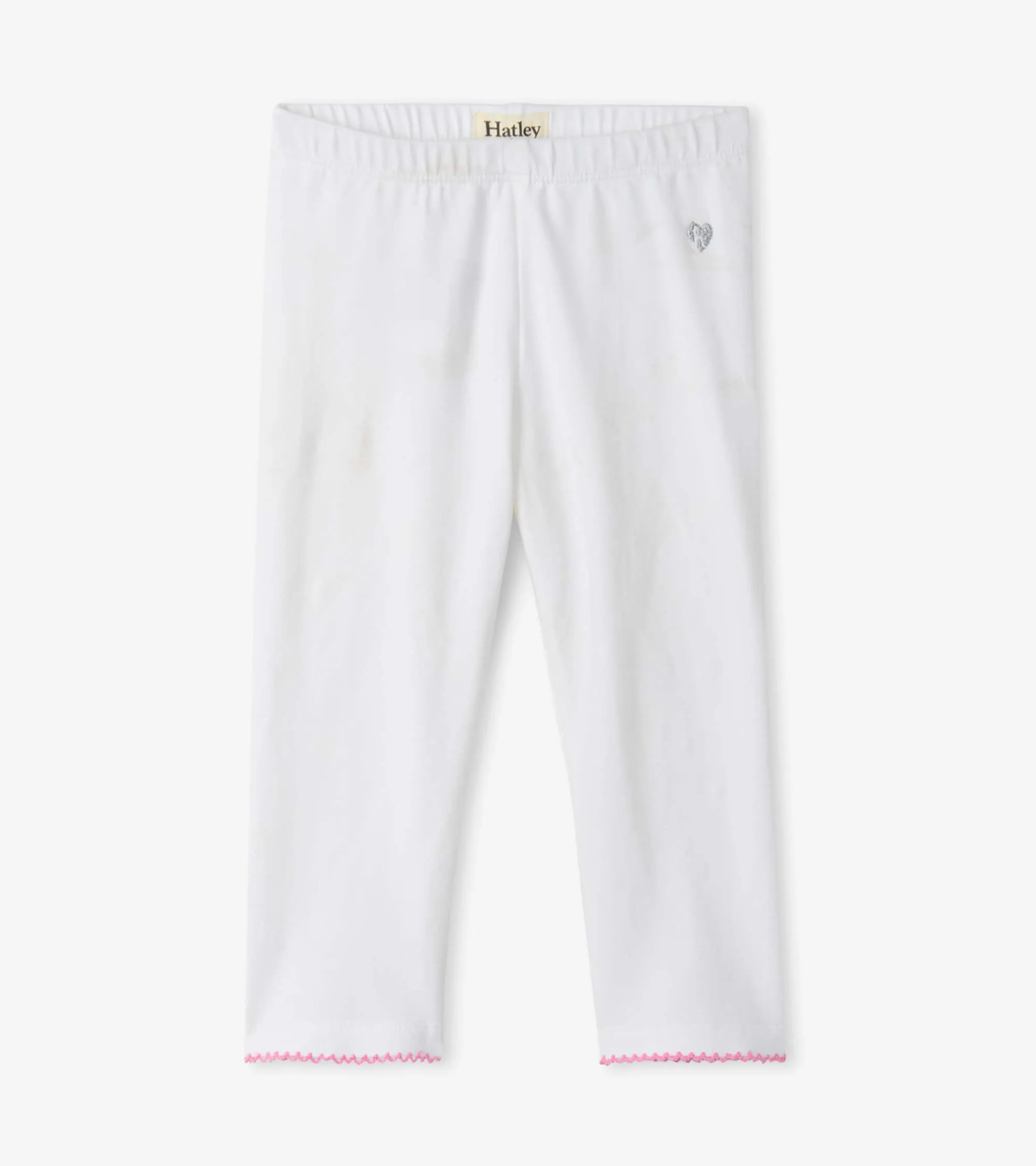 Girls White Summer Capri Leggings -Hatley